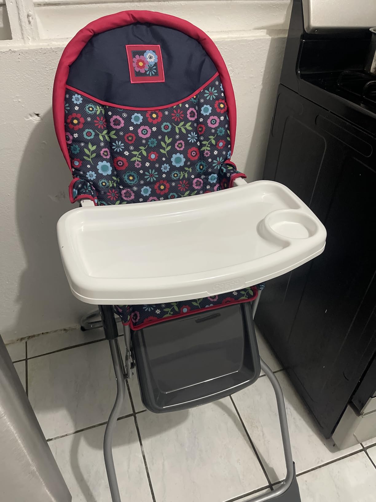 Cosco Kids Highchair for Baby, Simple Foldable High Chair, Convenient, Lightweight, and Compact Design, Flower Garden customer photo 1