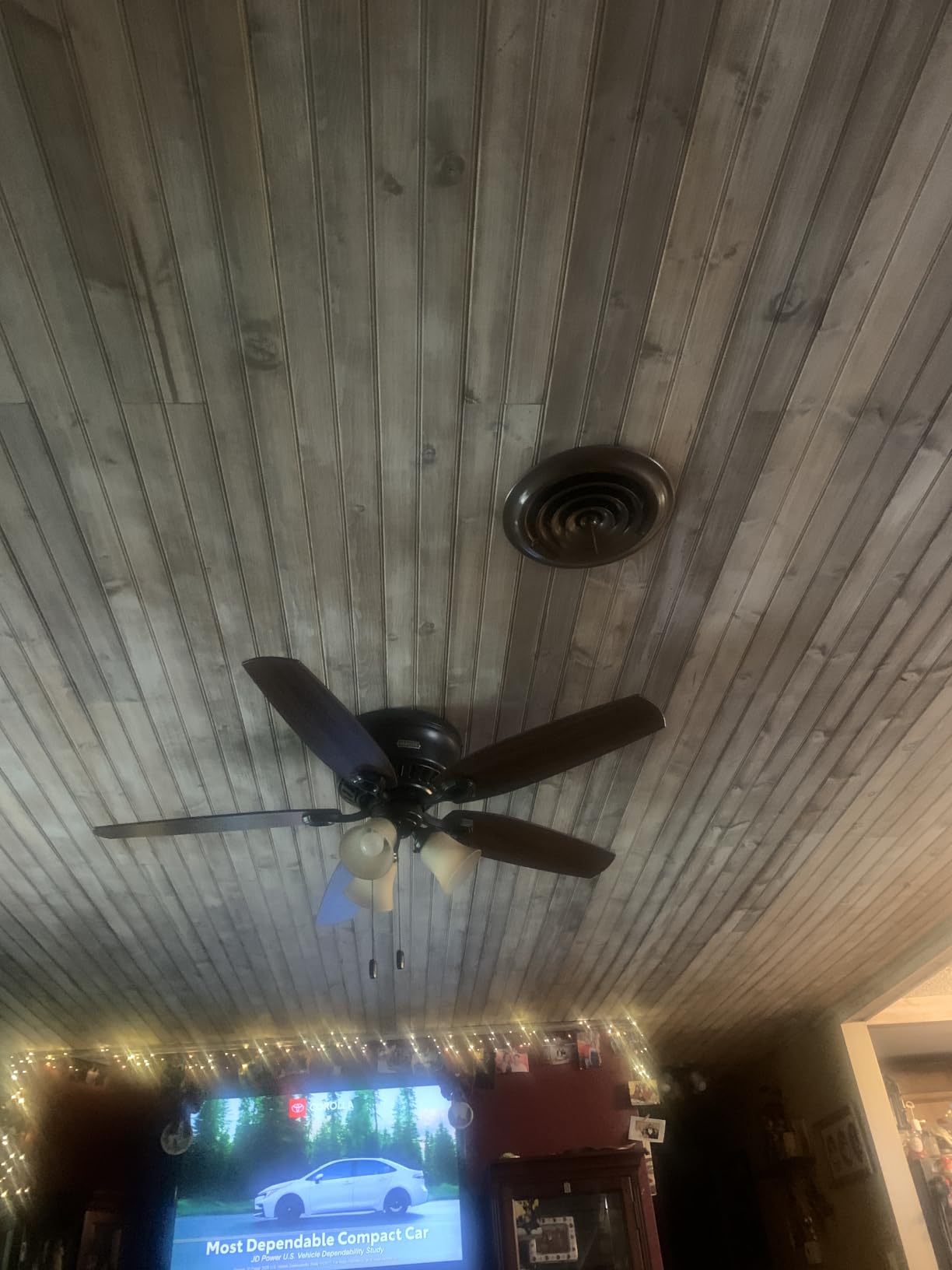 Hunter Builder, Indoor, Ceiling Fan, with LED Lights, 42 inch, New Bronze | Low Profile Flush Mount, Pull Chain, 5 Blades, For Bedroom, Living Room, Kitchen, 51091 customer photo 1