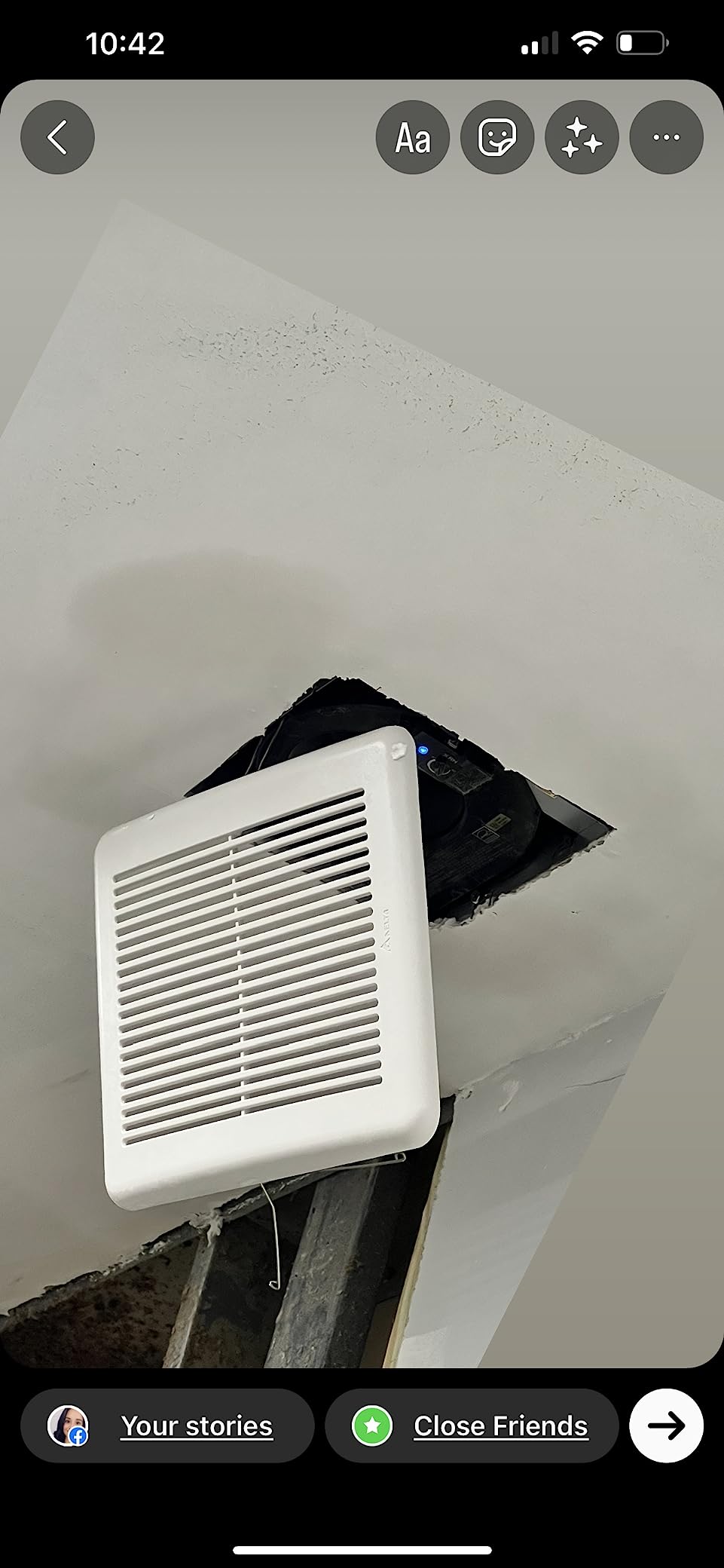 Delta BreezSlim SLM70H 13.1W Exhaust Bath Fan with Humidity Sensor customer photo 2