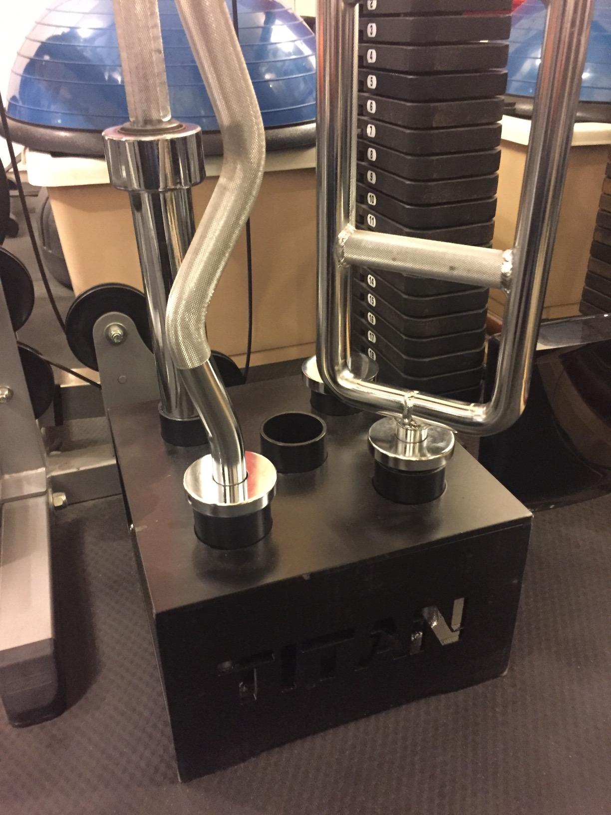 Titan Fitness 5 Barbell Holder, Vertical Olympic Sized Bar Rack, 12