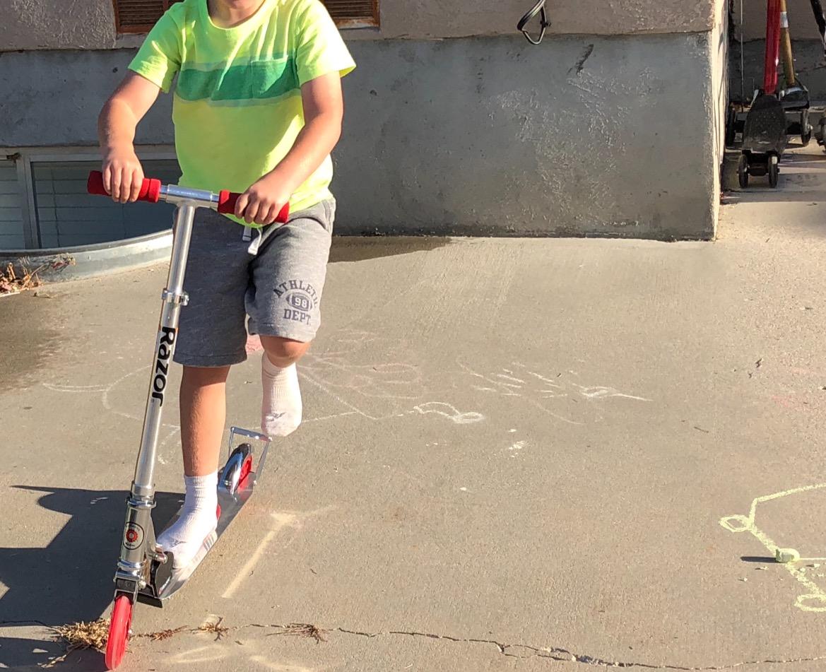 Razor A3 Kick Scooter for Kids Ages 5+ - Larger Wheels, Front Suspension, Wheelie Bar, Lightweight, Foldable, Aluminum Frame, and Adjustable Handlebars customer photo 2