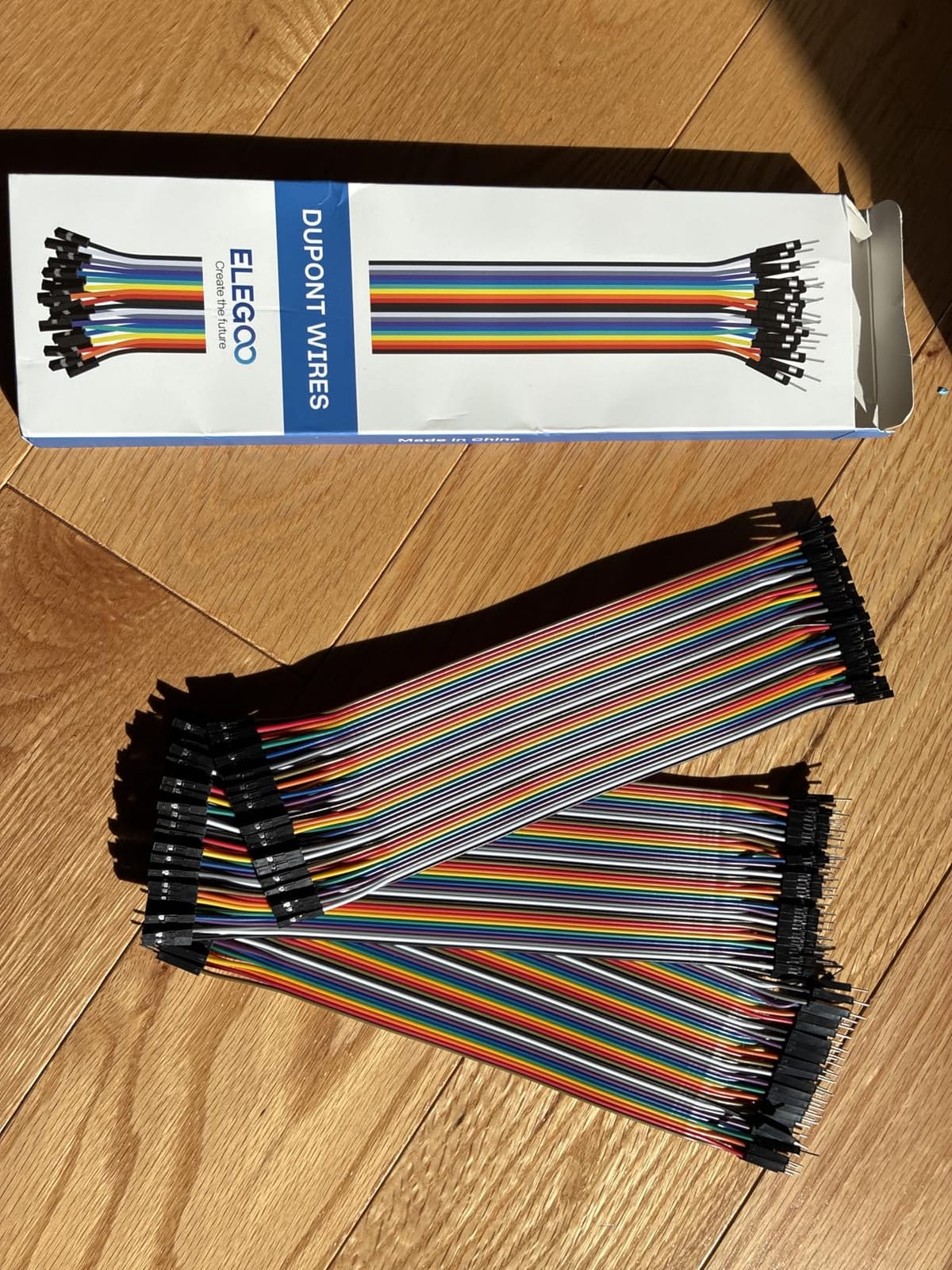 ELEGOO 120pcs Multicolored Dupont Wire M-F, M-M, F-F for Breadboard Jumper | 40pin M-F, 40pin Male to Male, 40pin Female to Female Breadboard Jumper Ribbon Cables Connectors customer photo 1