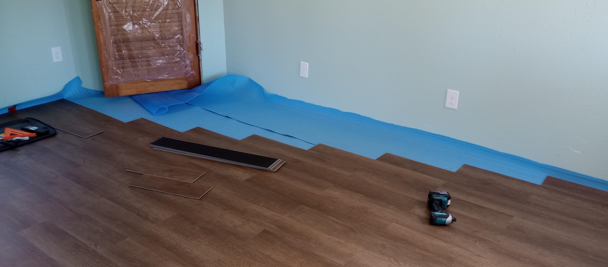 3in1 Vapor Barrier Flooring Underlayment w/Overlap and pre-Attached Tape Strip - Bestlaminate- 2mm - 100sq.ft roll customer photo 2