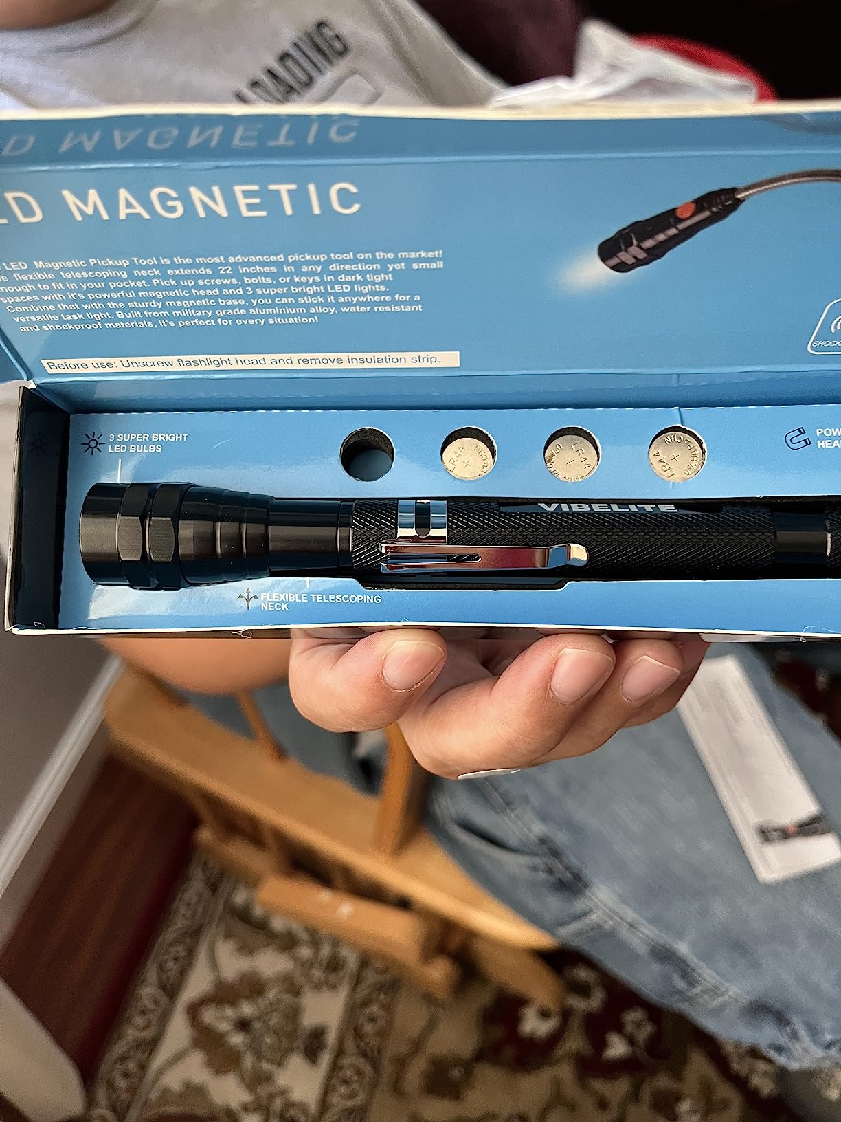 VIBELITE Extendable Magnetic Flashlight Magnet Pickup Tool, Gifts for Men | Telescopic and Flexible Gadget, Birthday Gifts for Men, Dad, Husband, Him, Women, Mechanic, Mens Birthday Gift Ideas customer photo 1