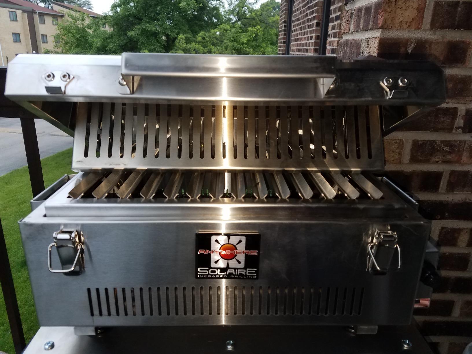 Solaire SOL-IR17BWR Portable Infrared Propane Gas Grill with Warming Rack, Stainless Steel customer photo 1
