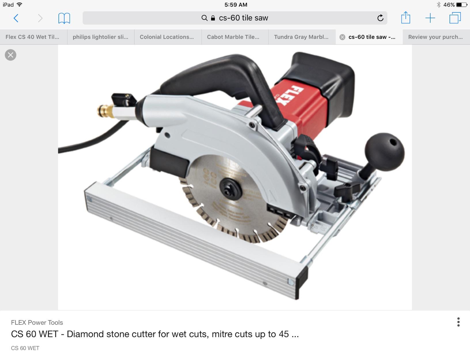 FLEX CS 40 Wet Tile Saw customer photo 2