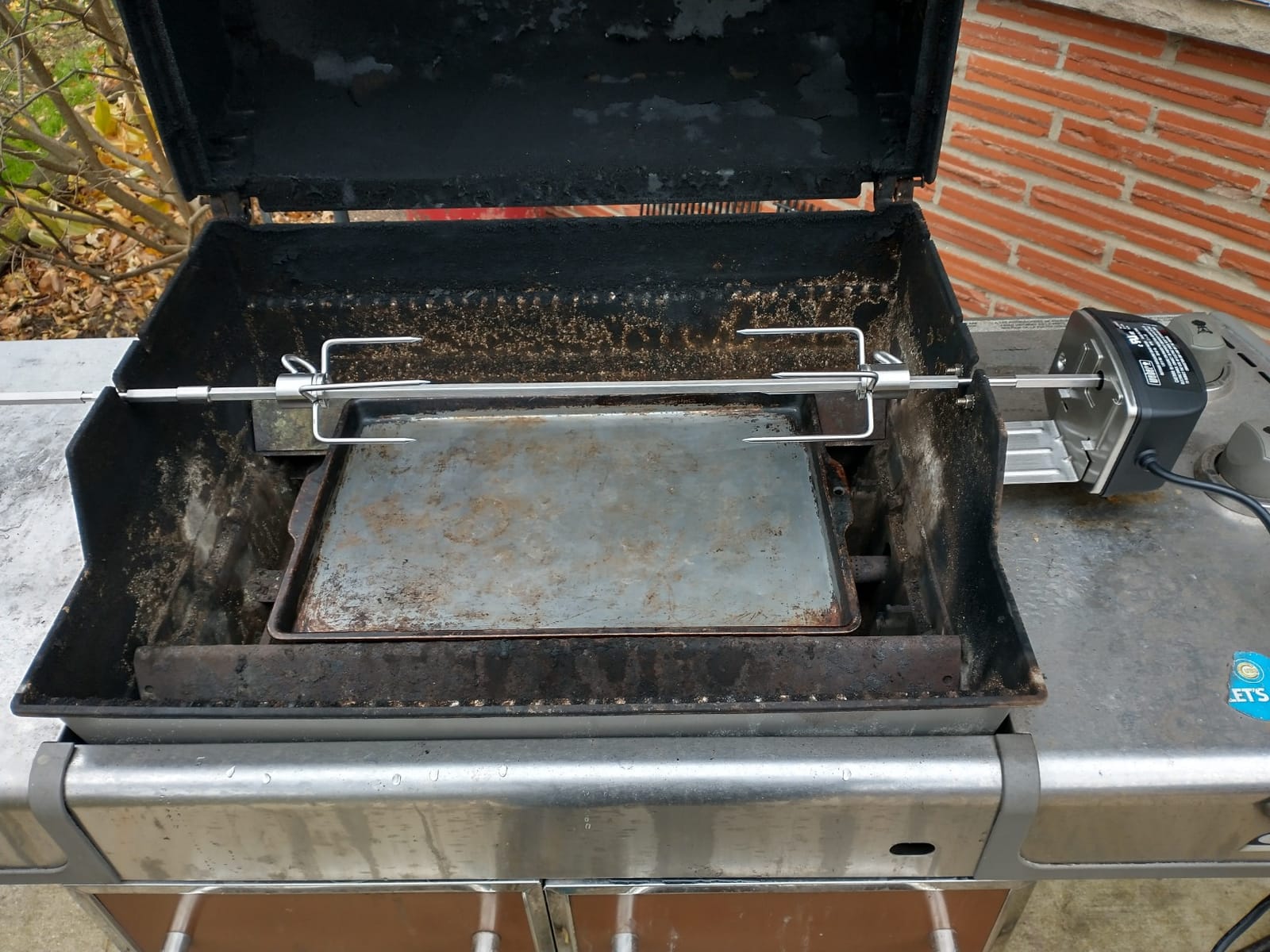 Weber Grill Rotisserie Kit for Genesis II 200/300 Series | Great for Slow Roasting Chicken, Ribs, or Turkey on your Weber Grill; Includes Spit, Forks, and Motor - Grill Accessories customer photo 1
