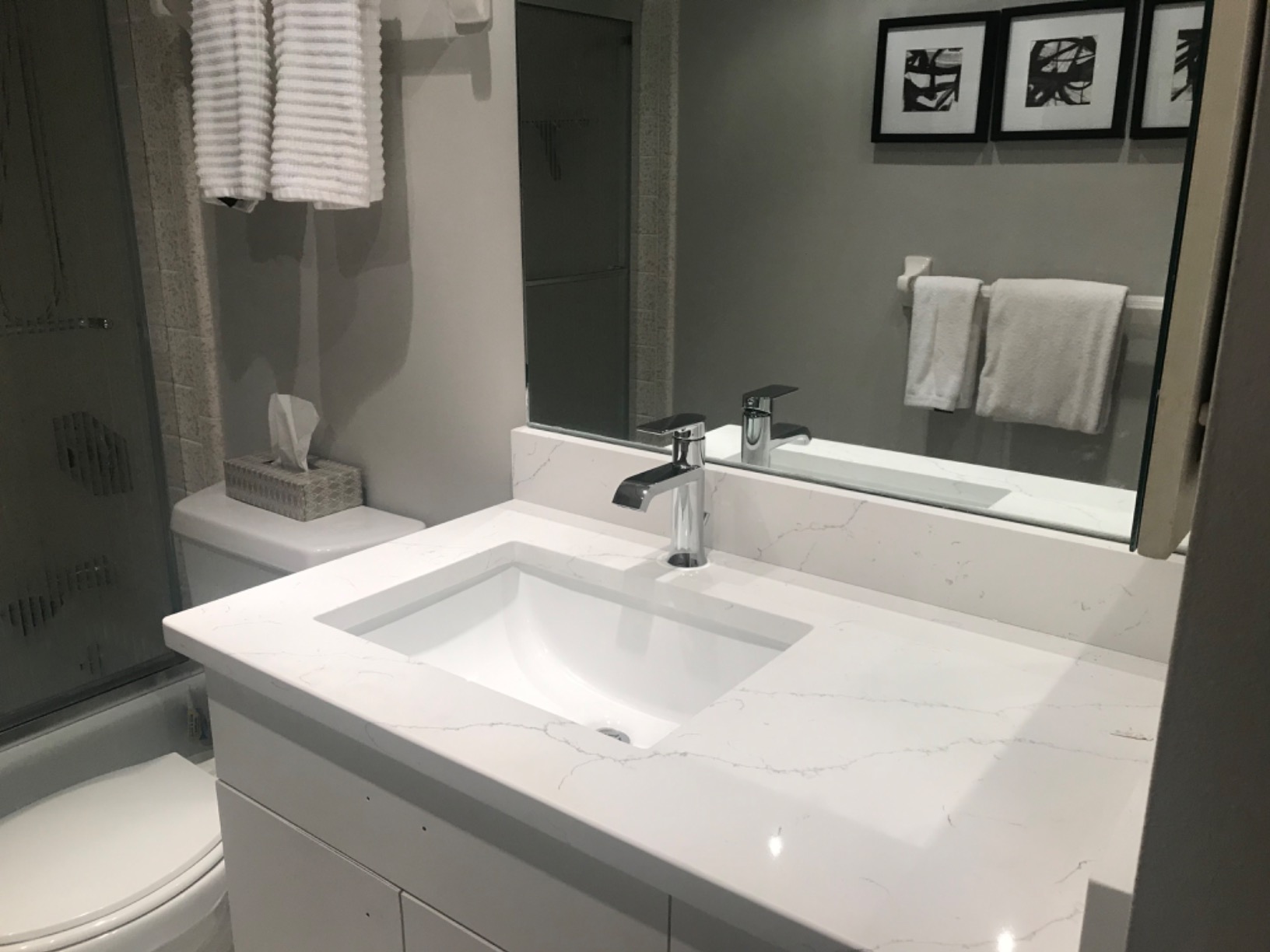 Moen Genta LX Chrome One-Handle Modern Bathroom Sink Faucet with Optional Deckplate and Low-Arc Spout for Bath Countertop, 6702 customer photo 2