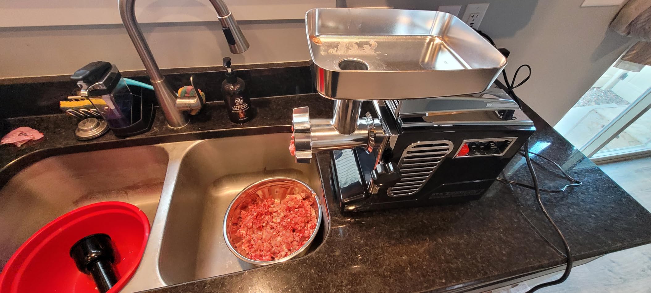 STX International Turboforce II 4000 Electric Meat Grinder | Grinds Soft Bones | Foot Pedal | 6 Grinding Plates | Stainless Steel Blades | Sausage Tubes | Kubbe Maker | Meat Claws | Patty Press & More customer photo 2