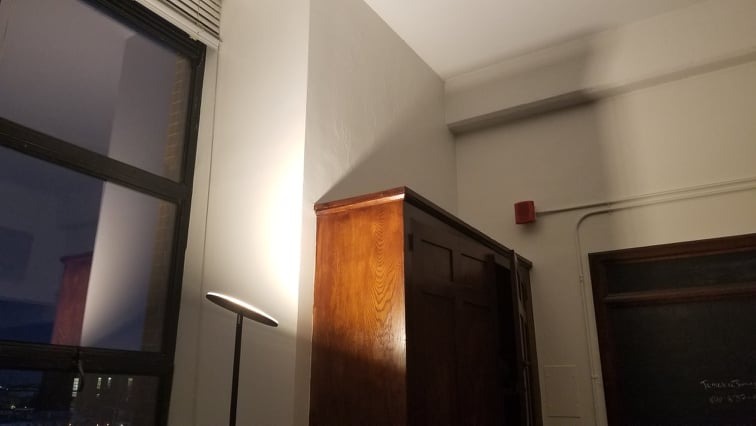 Brightech Sky LED Floor lamp, Torchiere Super Bright Floor Lamp for Living Room Decor & Office - Dimmable, Tall Standing Lamp with Warm Light for Bedroom & Reading - White customer photo 2