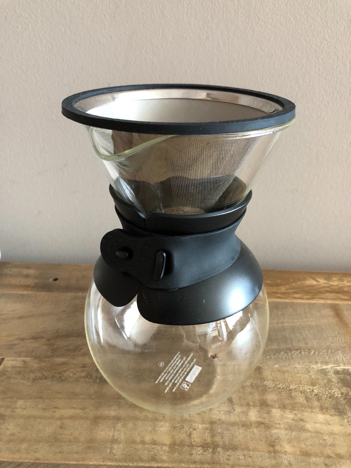 Barista Warrior Reusable Coffee Filter - Stainless Steel Pour Over Dripper, Compatible for Chemex, Hario V60 & Drippers, Easy to Clean Flavorful Brew Fine Mesh Coffee Filter - Silver customer photo 2