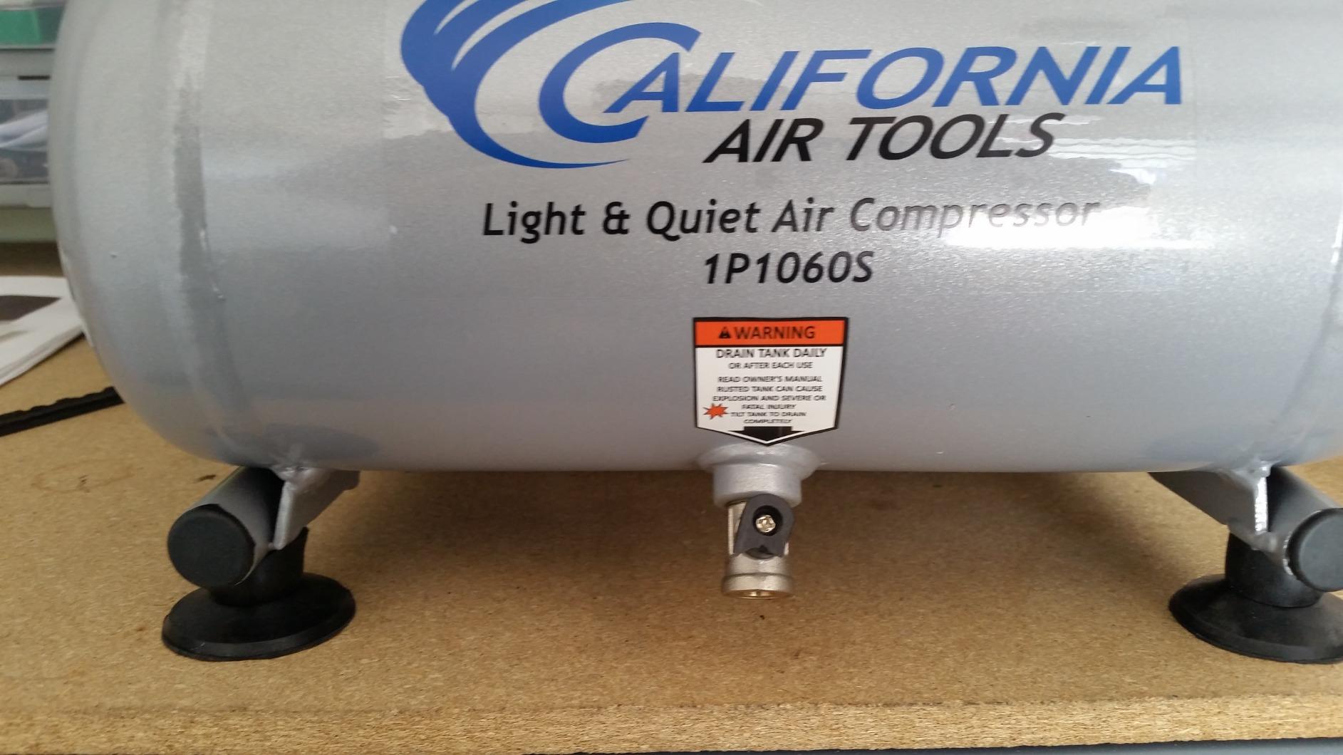 California Air Tools CAT-1P1060S Light & Quiet Portable Air Compressor, Lightweight, Ultra Quiet, Oil-Free, 1 Gallon Steel Tank, .6 HP, 56 dBA Noise Level, Silver customer photo 2