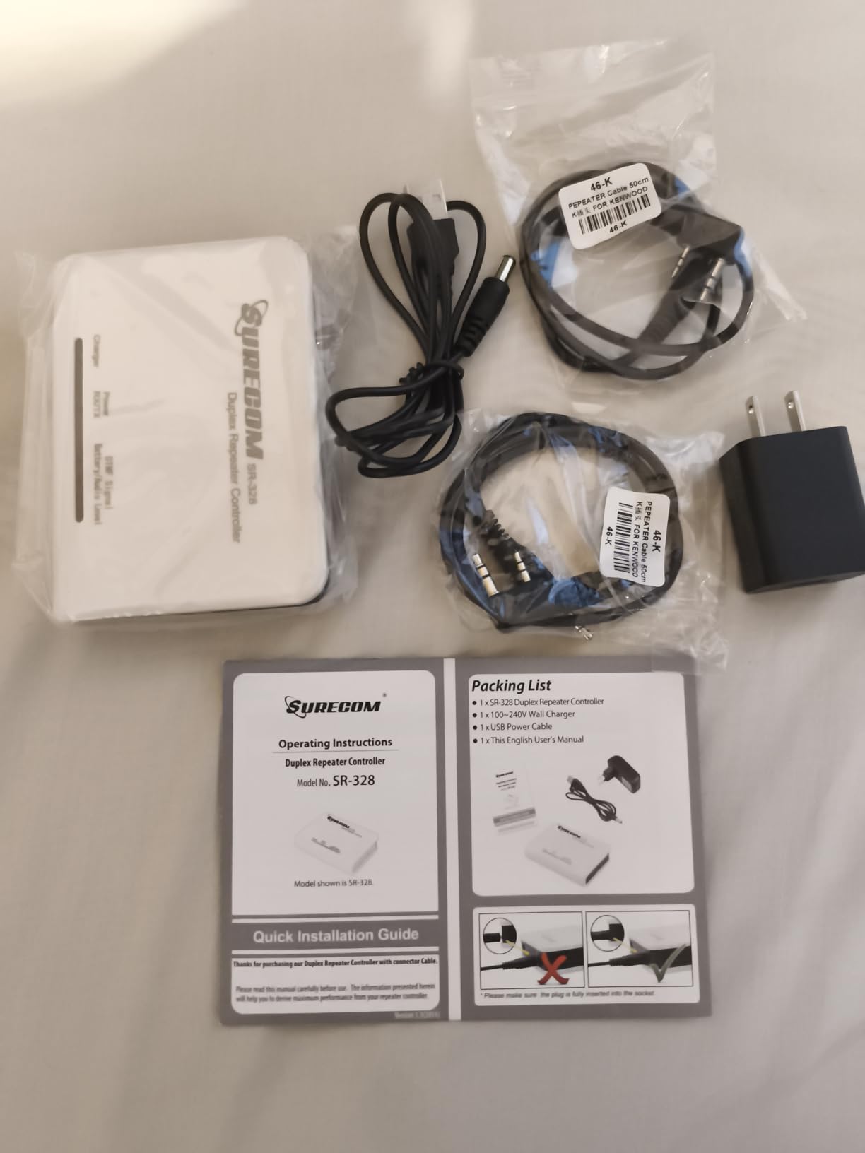 Mcbazel Surecom SR-328 Cross Band Radio Duplex Repeater Controller with 2 pcs K Plug Cable for Kenwood BF-888S WouXun BAOJIE HYT Linton customer photo 2