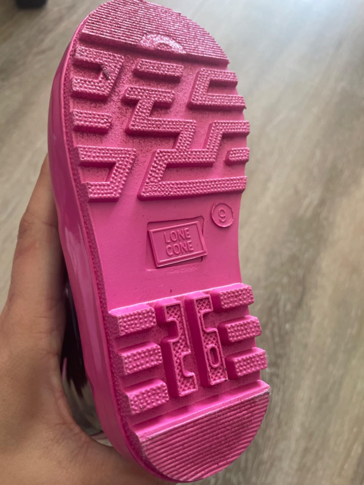 Lone Cone Kids Rain Boots for Girls & Boys - Waterproof Natural Rubber Toddler Rain Boots with Non-Slip Outsole & Easy Pull Handles customer photo 1