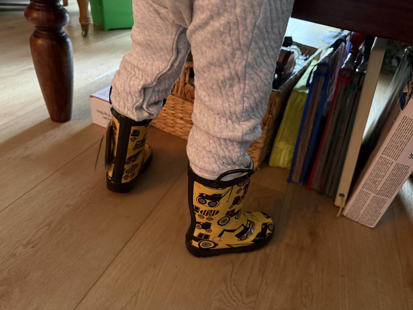 Lone Cone Kids Rain Boots for Girls & Boys - Waterproof Natural Rubber Toddler Rain Boots with Non-Slip Outsole & Easy Pull Handles customer photo 2
