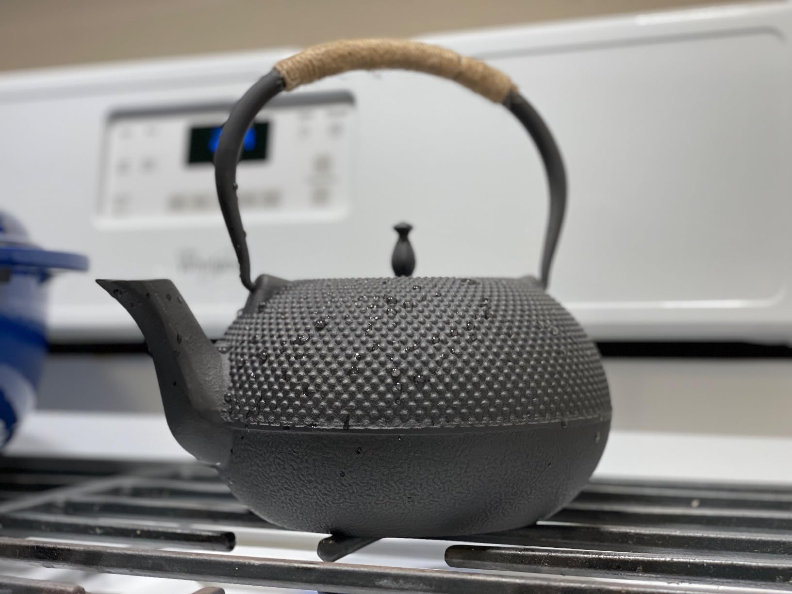suyika Japanese Tetsubin Cast Iron Teapot Tea Kettle pot with Stainless Steel Infuser for Stovetop Safe Coated with Enameled Interior 22 oz/650 ml | Teapot Tea Kettle pot with Stainless Steel Infuser for Stovetop Safe Coated customer photo 1