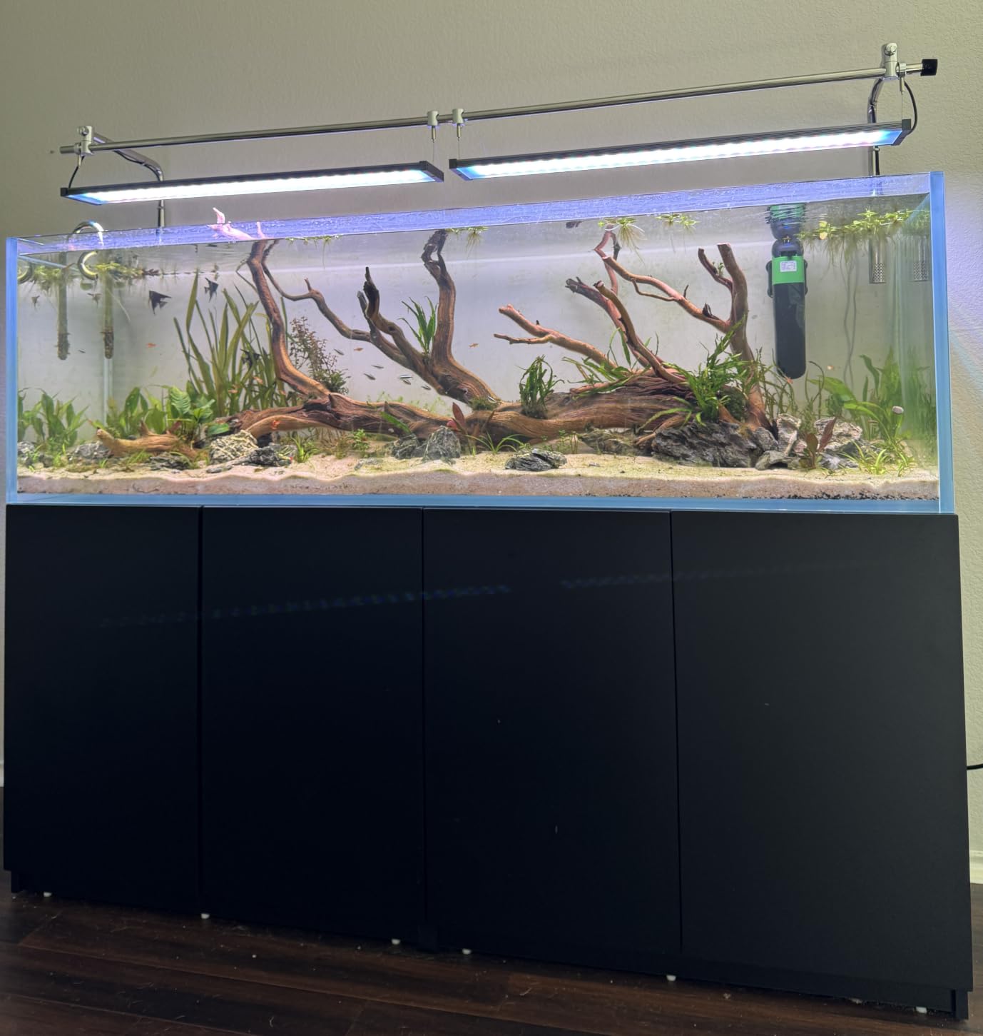 LANDEN 90P 55 Gallon Rimless Low Iron Aquarium Tank, W35.4×D19.7×H19.7 in(90x50x50cm) 10mm Thickness with Black Nano Foam Leveling mat Included customer photo 2