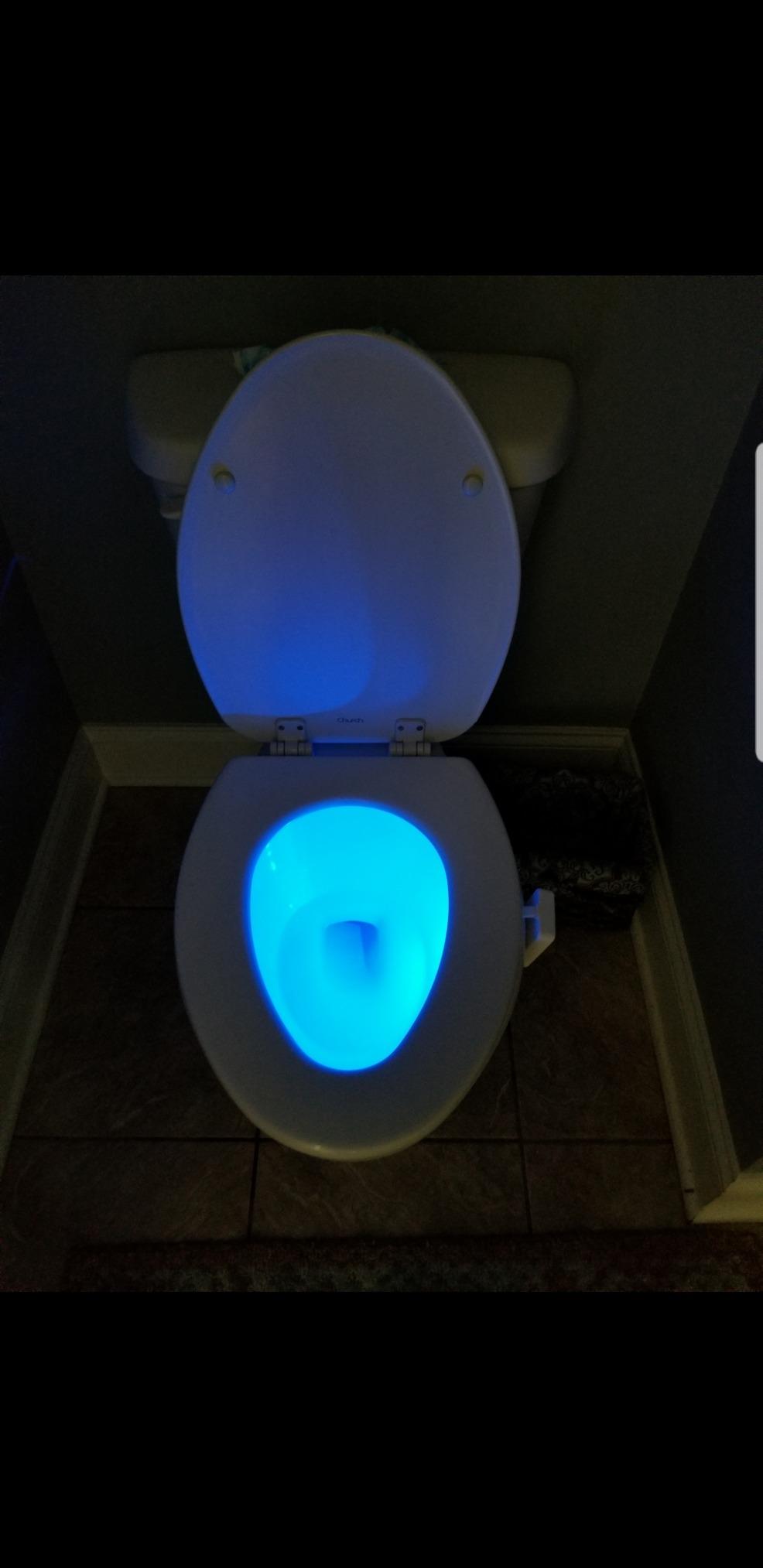 VINTAR 2 Packs Toilet Light, 16 Color Motion Sensor LED Toilet Night Light | Toilet Bowl Light for Bathroom Accessories Decor, Cool Gadgets, 5 Stage Dimmer, Light Detection, Battery Not Included customer photo 1