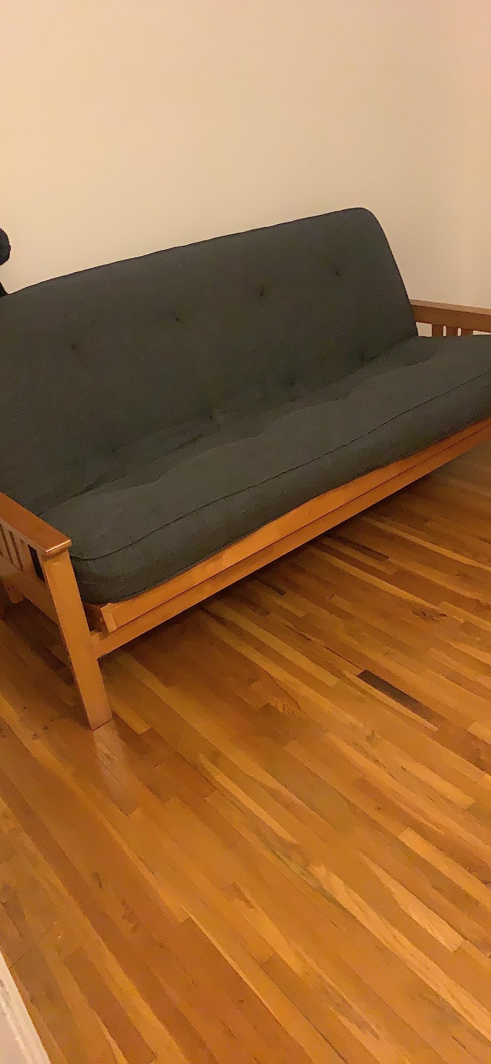 Kodiak Furniture Monterey Futon Set with Barbados Finish, Full, Linen Charcoal customer photo 2