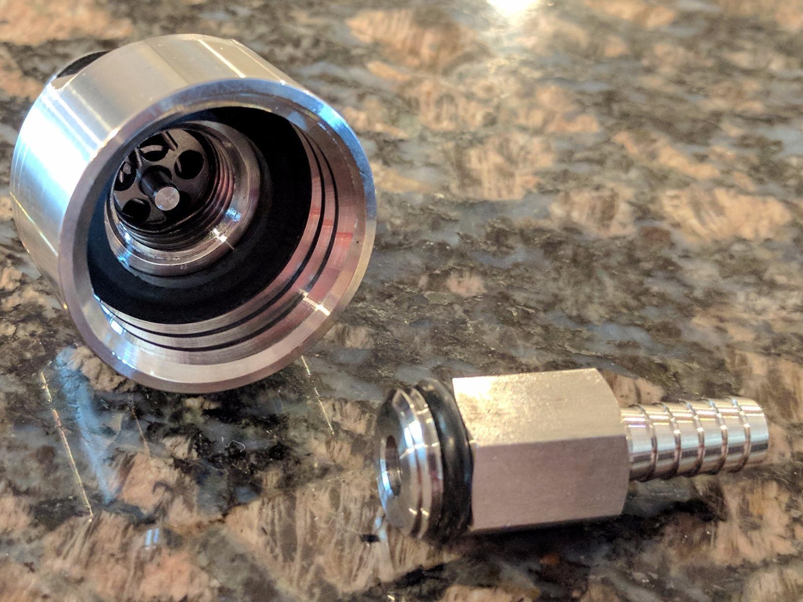 MRbrew Stainless Steel Carbonation Cap, 2 PCS Ball Lock Cap 5/16