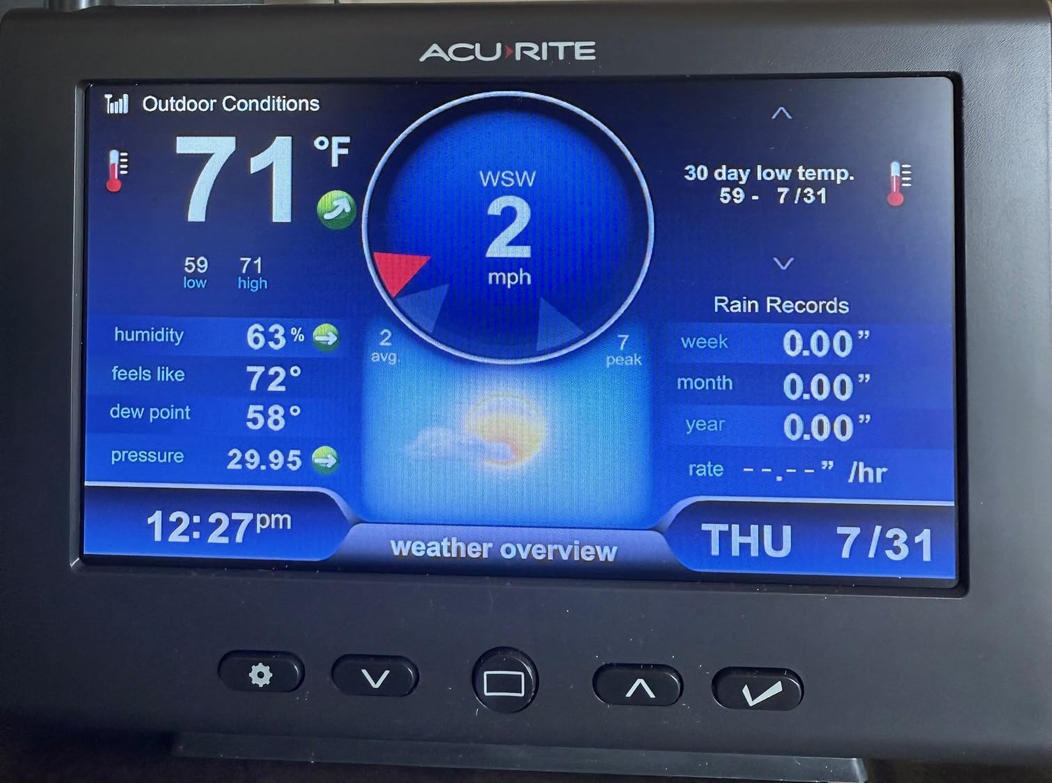 AcuRite Iris Weather Station with Rain Gauge and Wind Speed/Direction, Indoor Outdoor Thermometer Wireless Outdoor Sensor for Temperature and Humidity, and HD Display with Built-In Barometer (01535M) customer photo 1