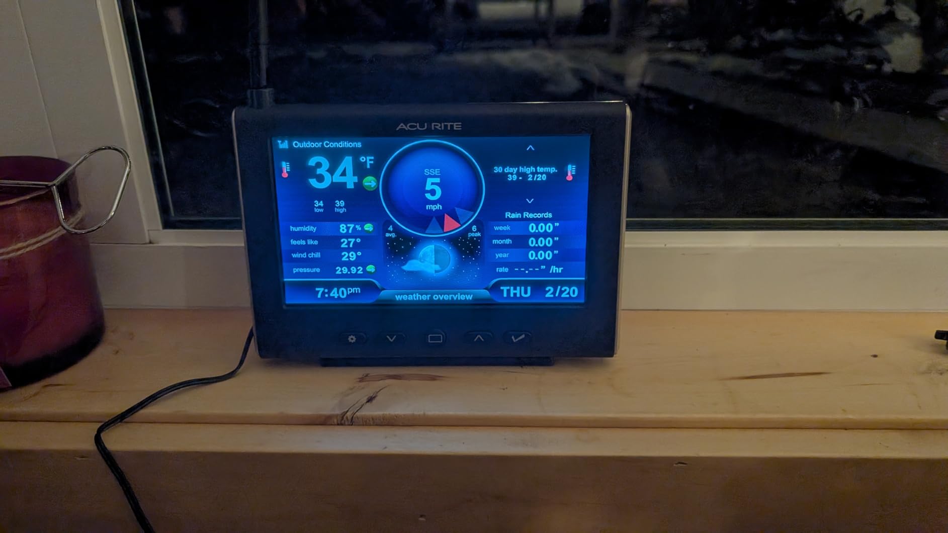 AcuRite Iris Weather Station with Rain Gauge and Wind Speed/Direction, Indoor Outdoor Thermometer Wireless Outdoor Sensor for Temperature and Humidity, and HD Display with Built-In Barometer (01535M) customer photo 2