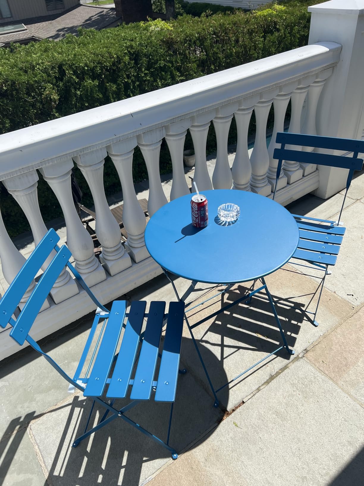 Grand Patio 3 Piece Folding Patio Bistro Set for Outdoor, Mint Green | Steel Frame, Foldable Table and Chairs, for Balcony Garden Patio, Folding Outdoor Patio Furniture Sets customer photo 1