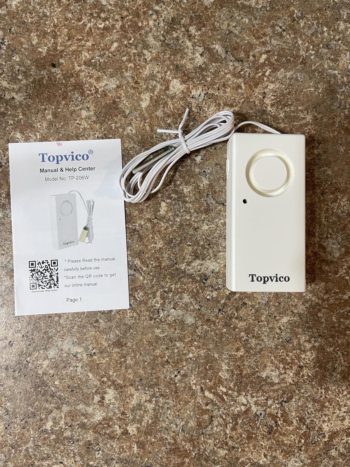 Water Leak Sensor Detector, 120dB, 37.8 Inches Cable, 3 Packs | Flood Alarm for Basement, Under Sink, Sump Pump, RV, Kitchen, Water Heater, Apartment Management, Moisture, Battery Operated customer photo 1