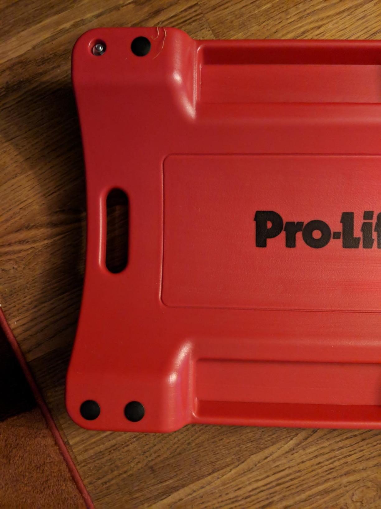 Pro Lift Mechanic Plastic Creeper 40 Inch - Blow Molded Ergonomic HDPE Body with Padded Headrest & Dual Tool Trays - 350 Lbs Capacity Red customer photo 2