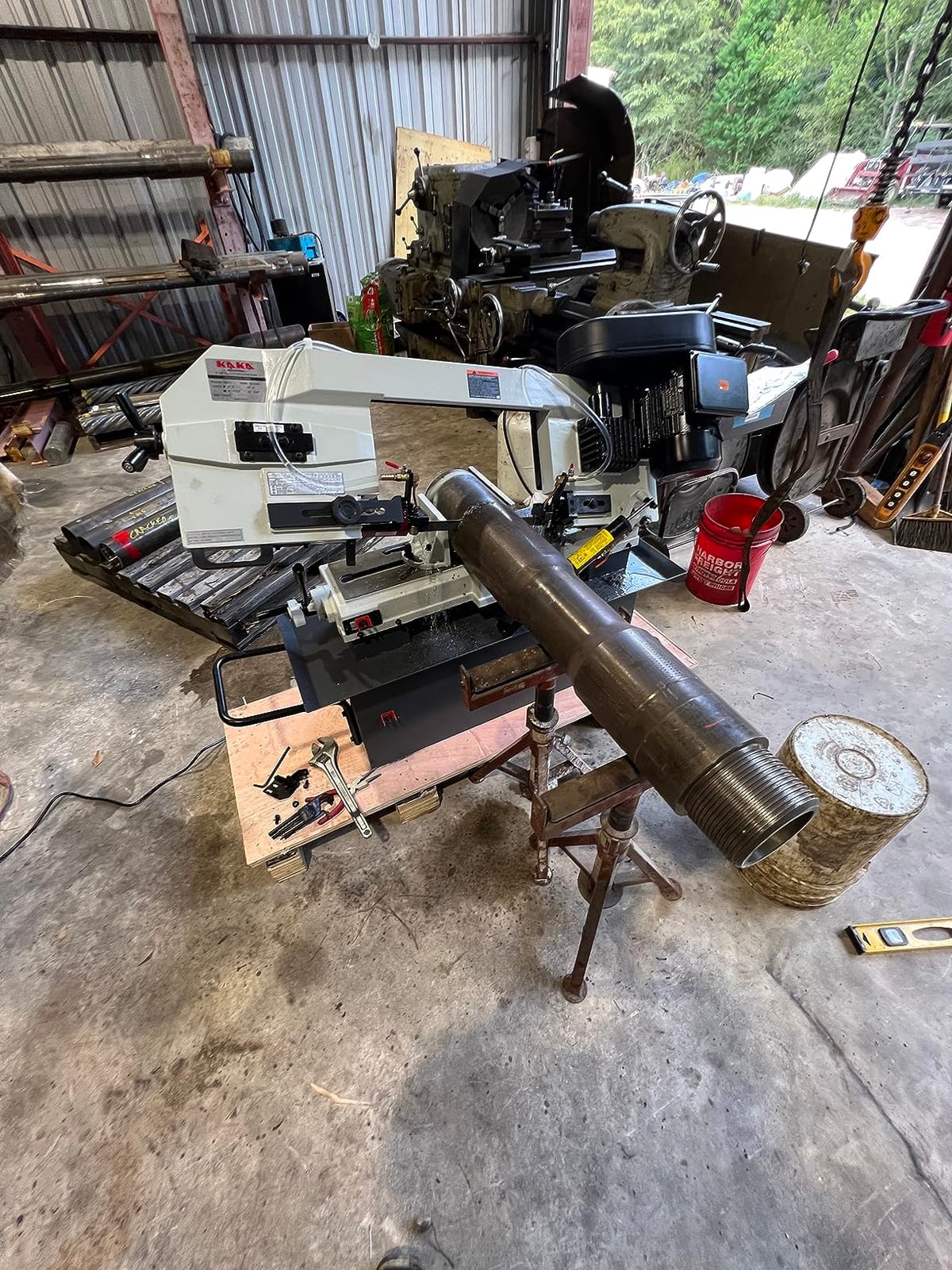 Metal Cutting Band Saw, 9 in Round KAKA INDUSTRIAL BS-912B customer photo 2