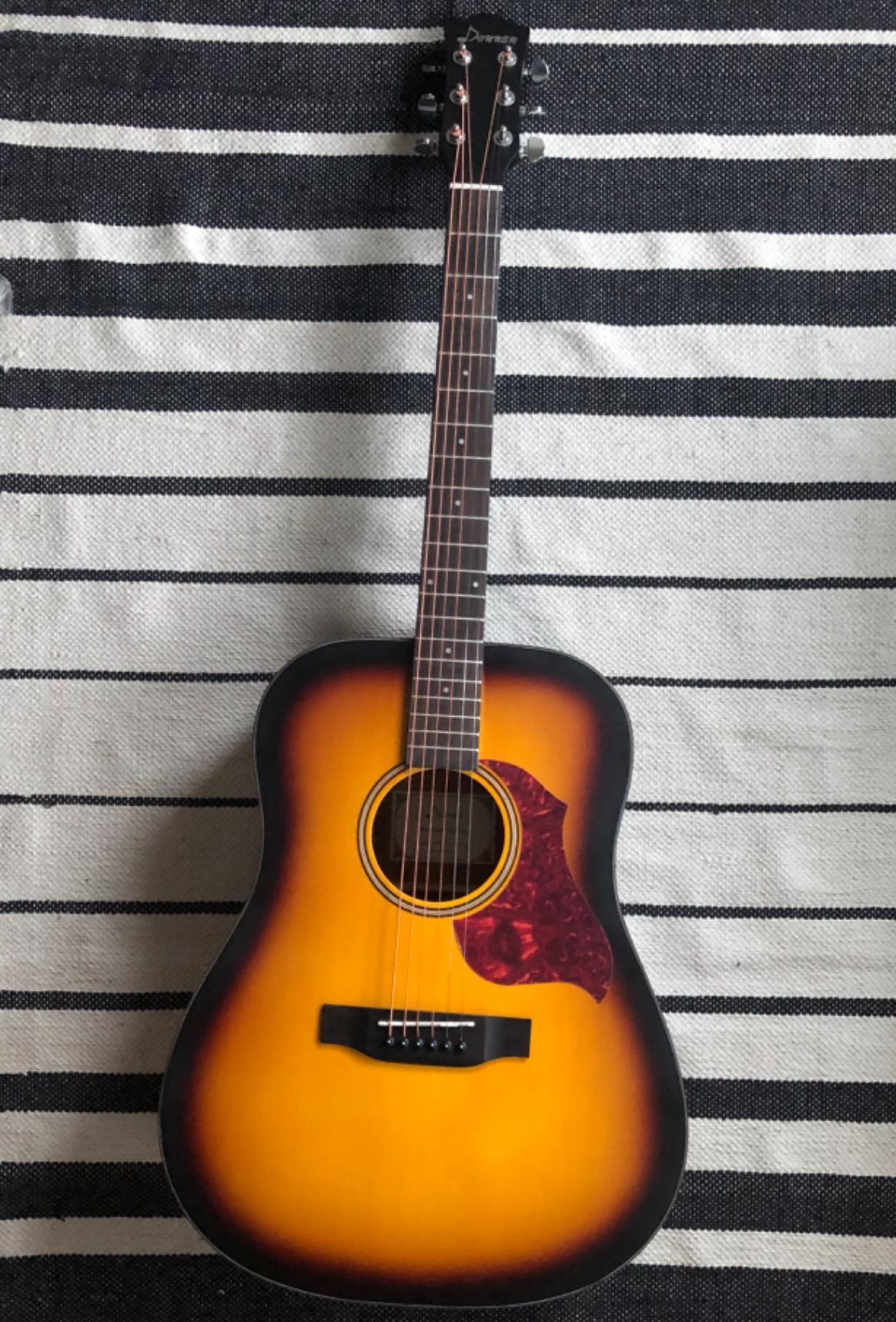Donner Acoustic Guitar for Beginner Adult Full Size Dreadnought Acustica Guitarra Starter Bundle Kit with Gig Bag Strap Tuner Capo Pickguard String 4 Picks Cloth, Right Hand 41 Inch Natural, DAG-1 customer photo 2