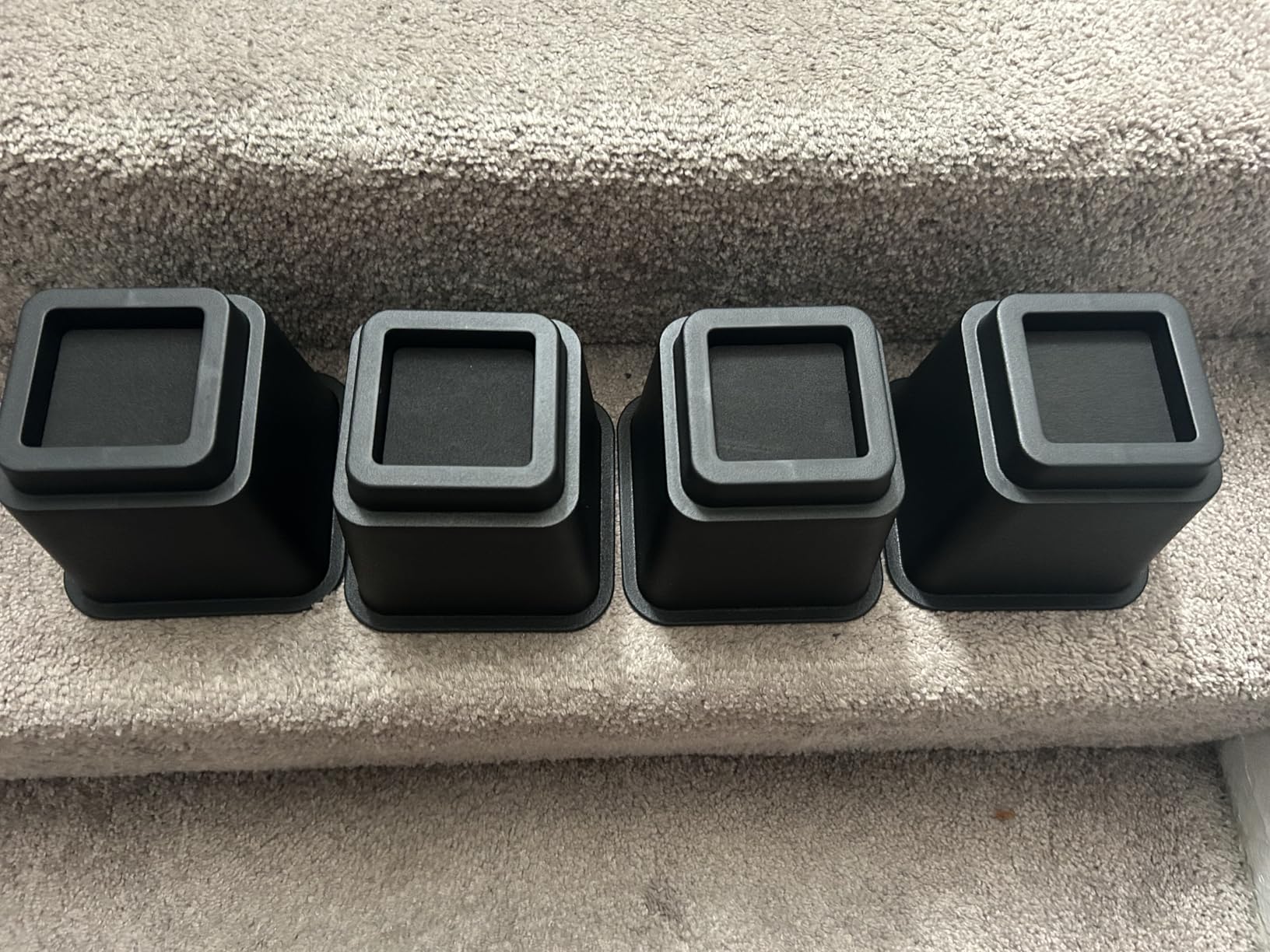 Utopia Bedding Adjustable Bed Risers 3 & 5 Inch, Black, 4-Pack | Supports up to 1,300 lbs with a stable, anti-slip design customer photo 1