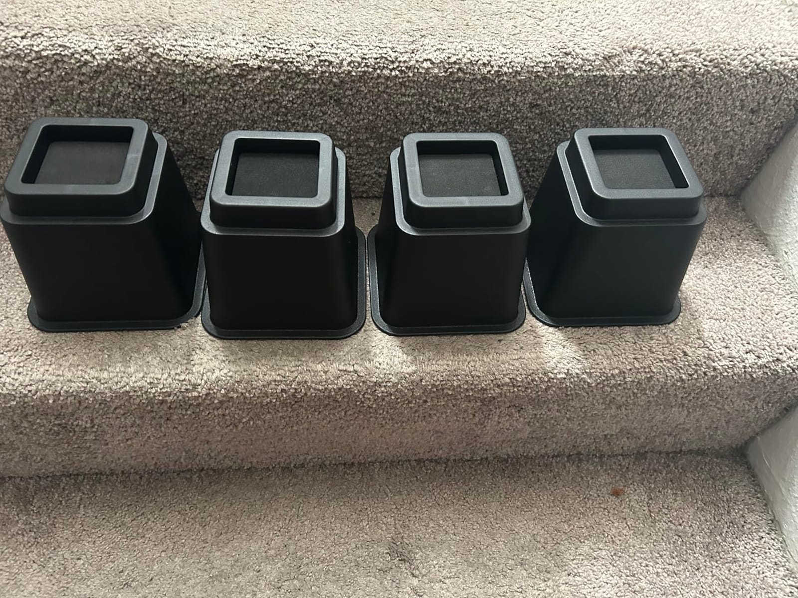 Utopia Bedding Adjustable Bed Risers 3 & 5 Inch, Black, 4-Pack | Supports up to 1,300 lbs with a stable, anti-slip design customer photo 2