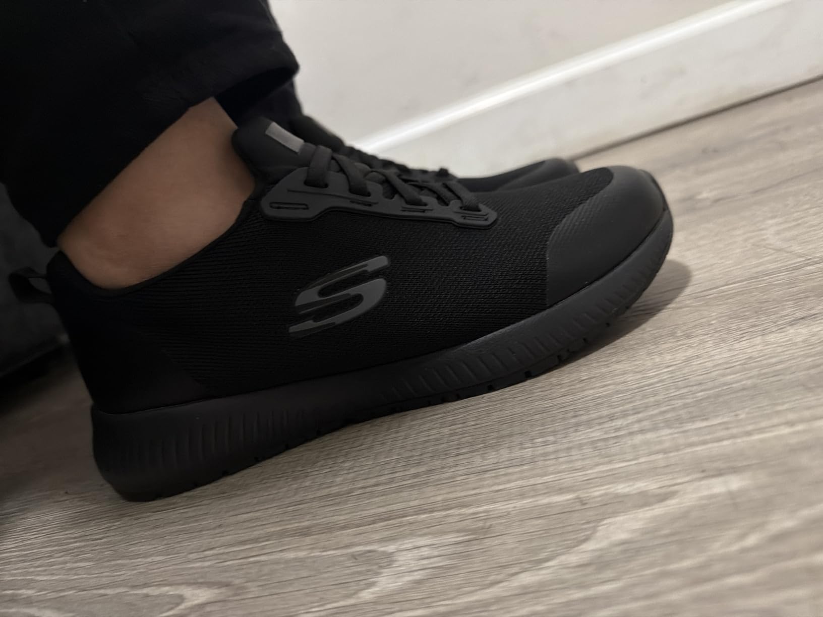 Skechers Women's Squad Slip On | Work, Electrical Hazard, Memory Foam, 3M Scotchgard, Relaxed Fit customer photo 2