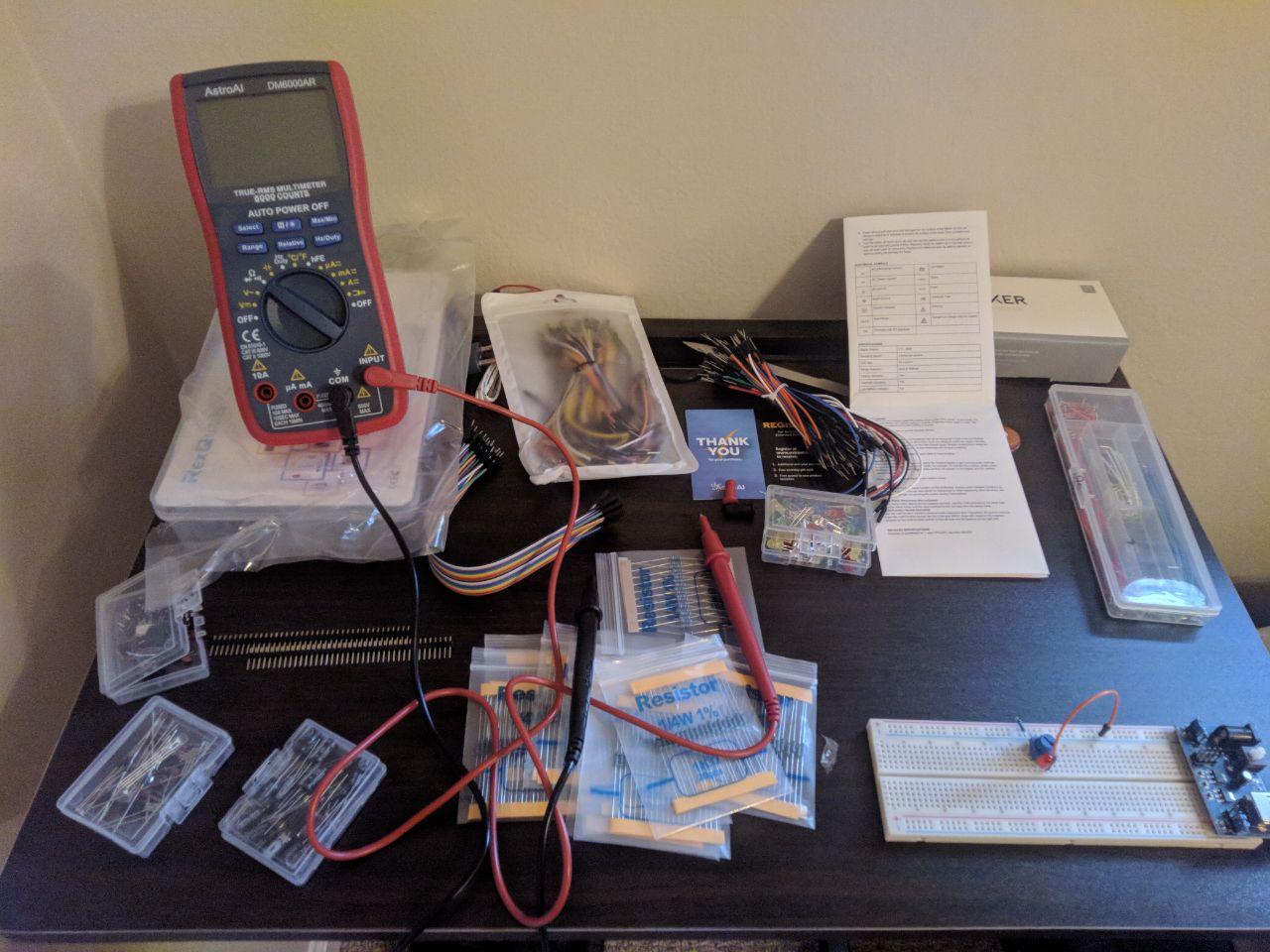 REXQualis Electronics Component Fun Kit w/Power Supply Module, Jumper Wire, 830 tie-Points Breadboard, Precision Potentiometer,Resistor Compatible with Arduino, Raspberry Pi, STM32 customer photo 1