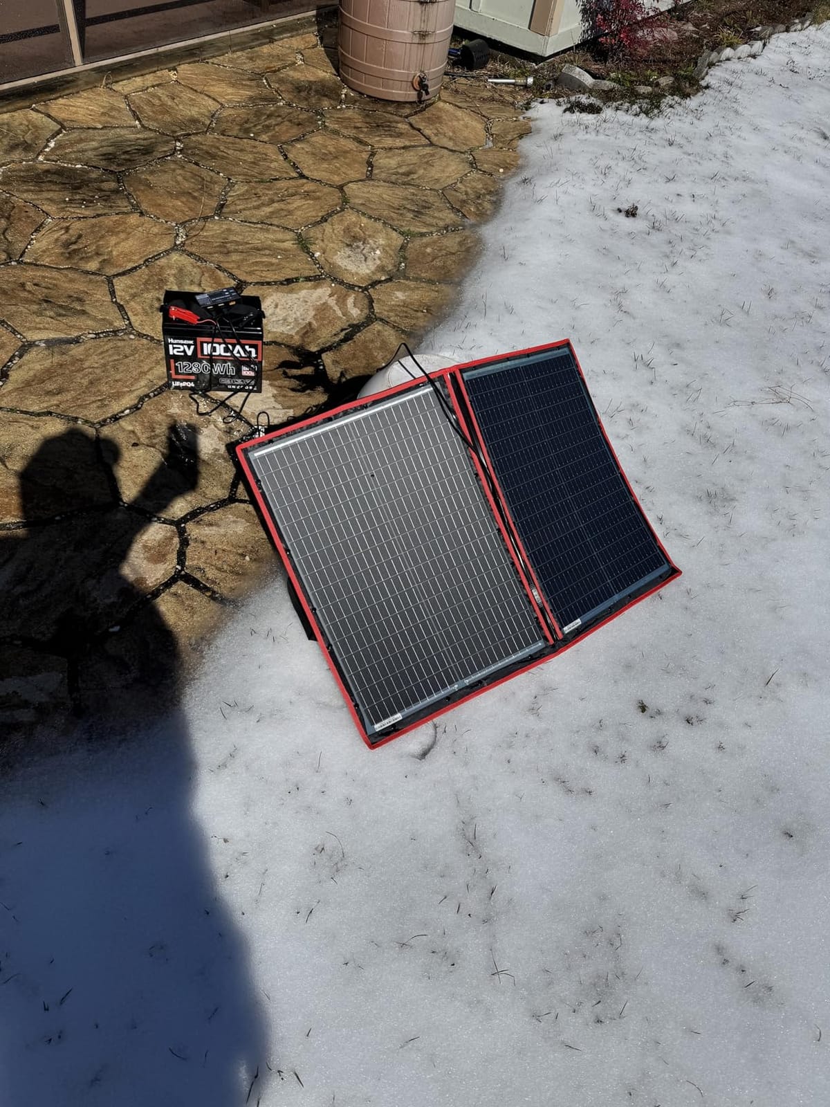 DOKIO 100W Portable Foldable Solar Panel Kit for 12V Battery Charging | Folds to 19 x 26 in and weighs 5.3 lb; includes controller and dual USB; for 12V batteries, power stations and camping customer photo 1