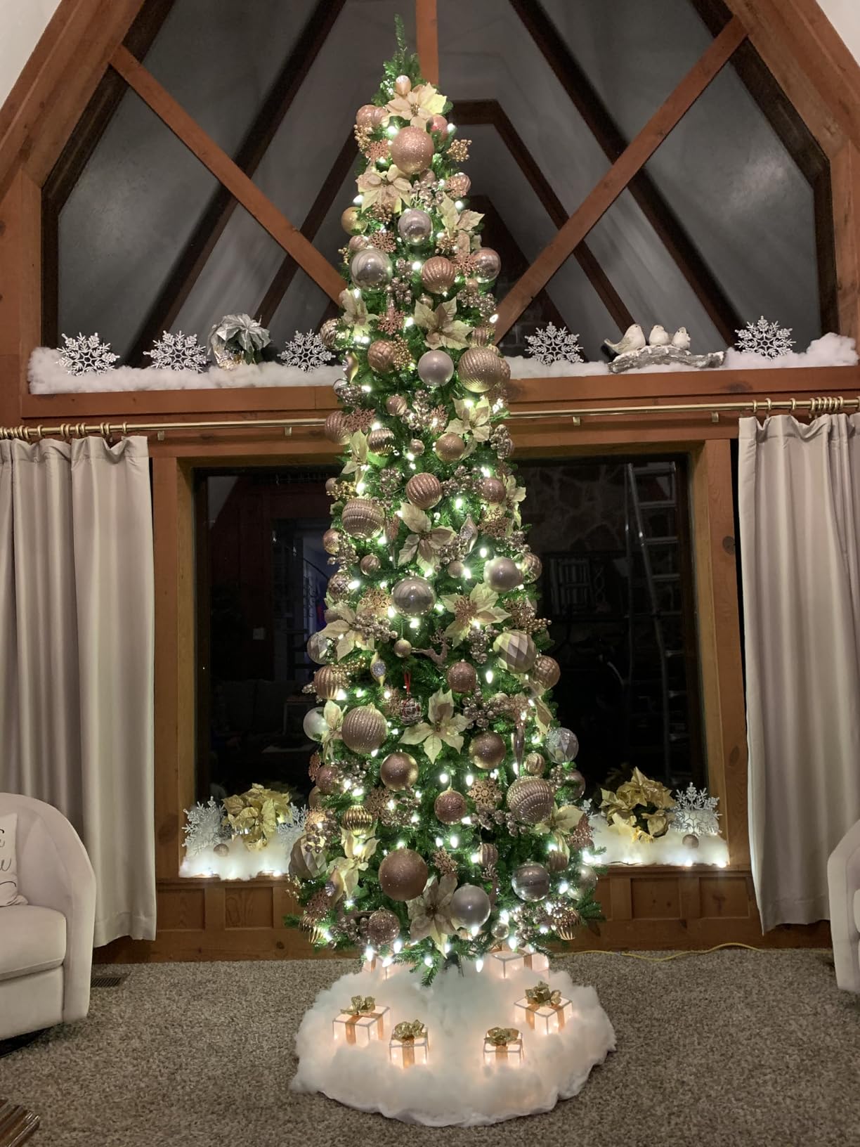 National Tree Company 12ft Unlit Kingswood Fir Slim Christmas Tree, 2,583 Tips, Includes Stand, Artificial, Green customer photo 1