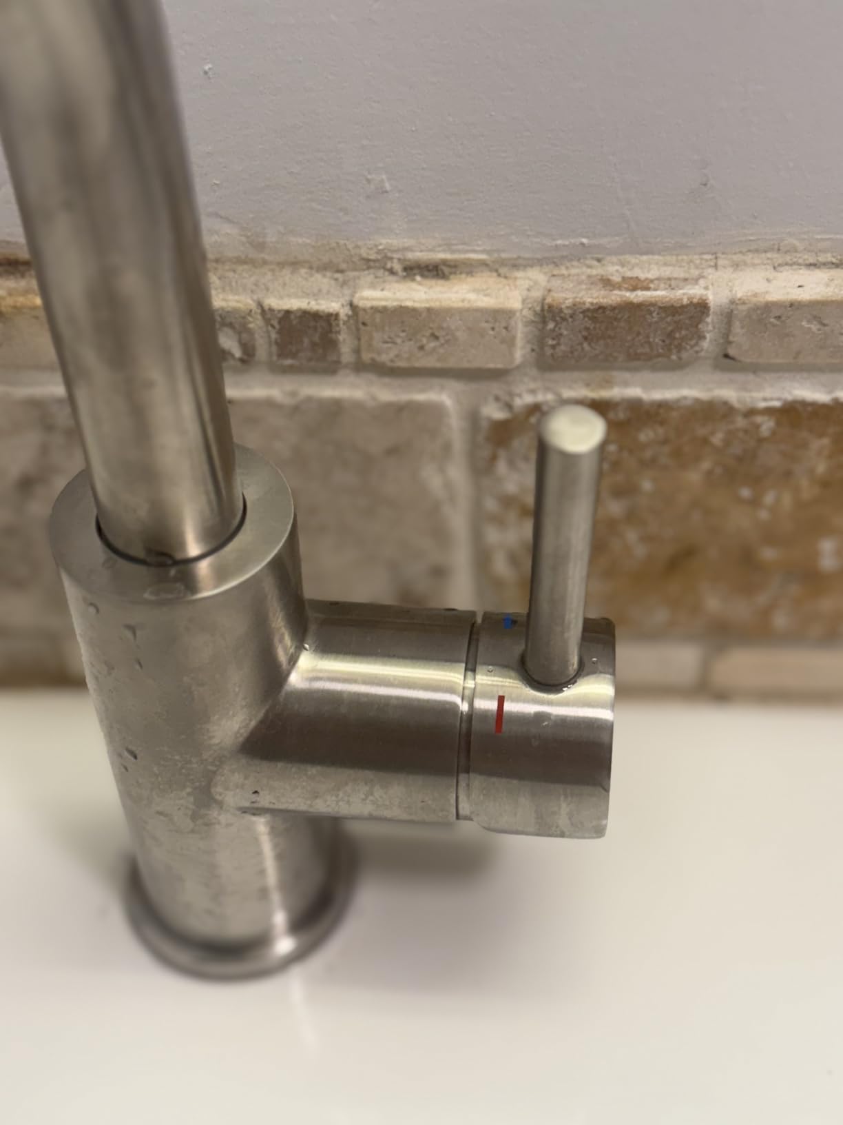 CREA Bar Sink Faucet, Brushed Nickel Pre Wet Small Mini Kitchen Bath Utility Marine Faucet Single Hole Stainless Steel Farmhouse Vanity Lavatory Faucets Outdoor customer photo 2