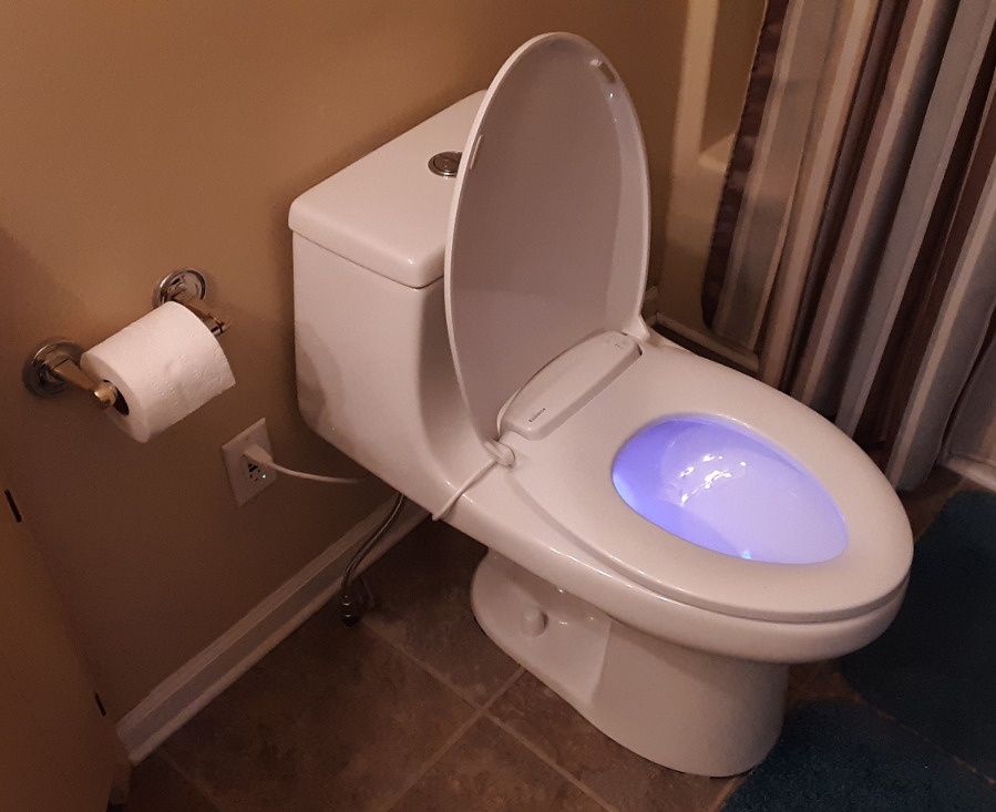 Bemis Radiance Heated Night Light Toilet Seat, Slow Close Adjustable Fit Long Lasting Plastic Seat, Elongated, White customer photo 2