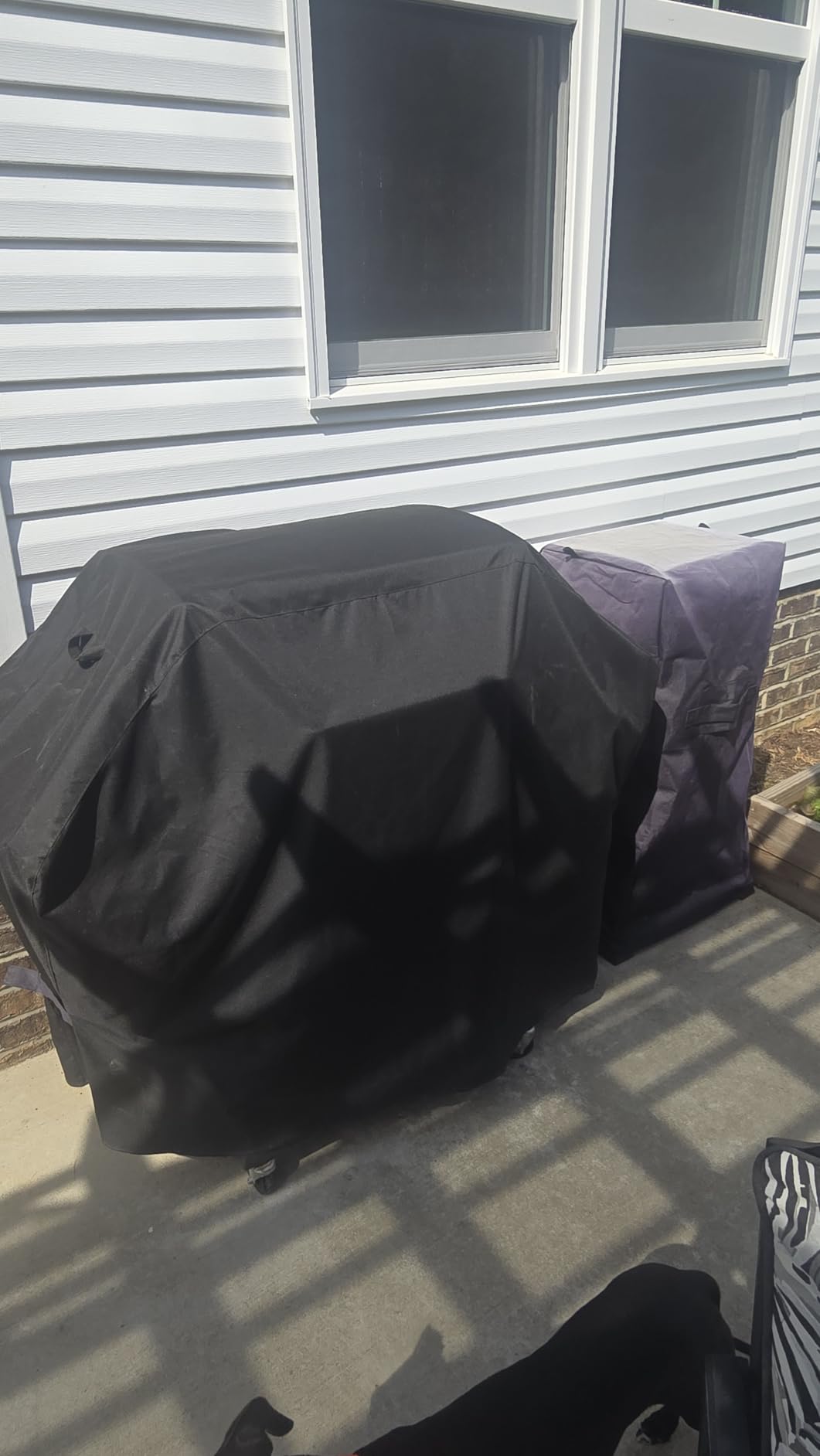 SunPatio 55 Inch Grill Cover for Outdoor Grill Heavy Duty Waterproof, Black | UV & Fade Resistant, All Weather Protection customer photo 1