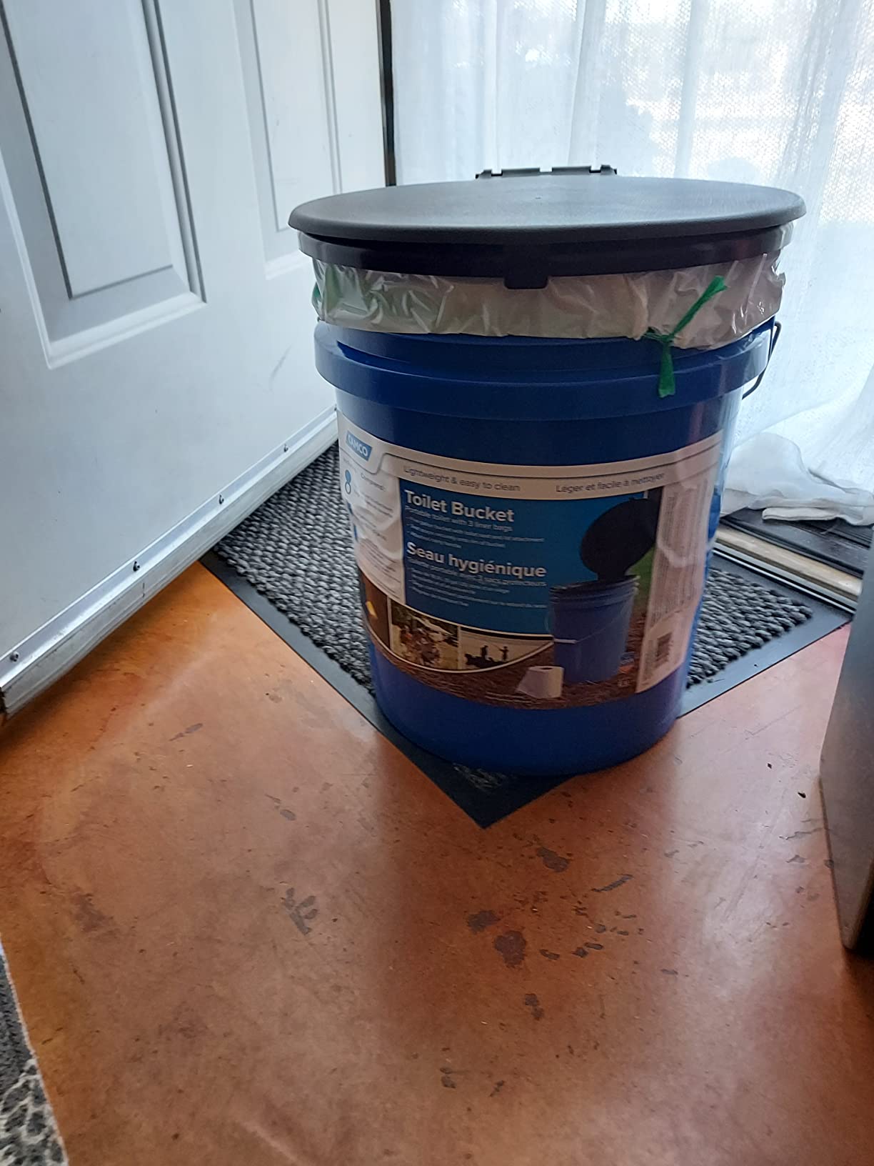 Camco Portable Toilet Bucket with Seat & Lid - 5-Gallon Camping Toilet with Bag Liners & Carry Handle - Lightweight, Easy to Clean, Durable - Ideal for Outdoor, RV, Hunting & Emergency Use (41549) customer photo 2