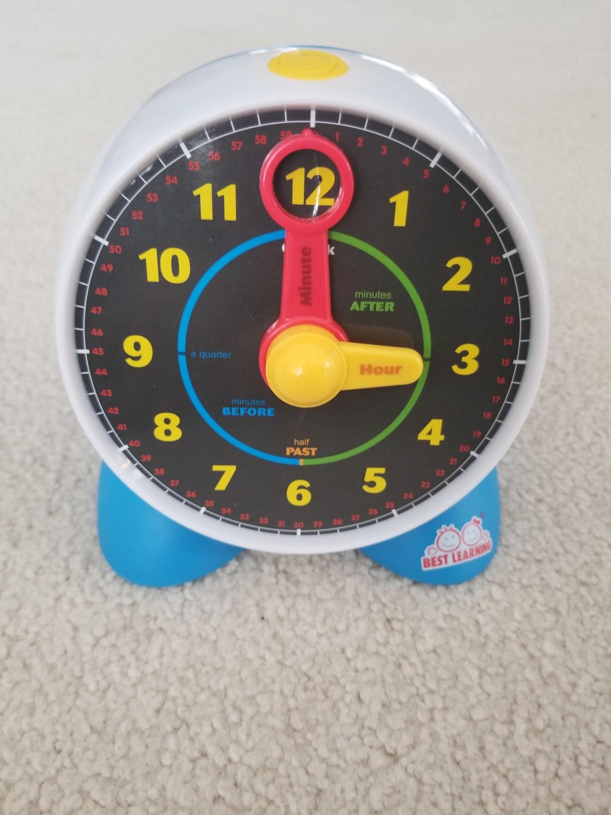 BEST LEARNING Learning Clock - Talking Time Teaching Toy for Kids | Educational Quiz Game, Interactive Lights and Sounds, Musical Night Light, Birthday Gift for 3 to 6 Year Old Boys and Girls customer photo 1