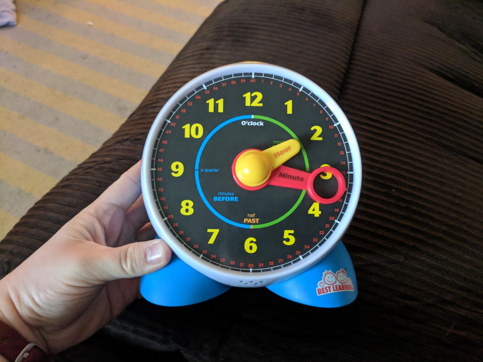 BEST LEARNING Learning Clock - Talking Time Teaching Toy for Kids | Educational Quiz Game, Interactive Lights and Sounds, Musical Night Light, Birthday Gift for 3 to 6 Year Old Boys and Girls customer photo 2