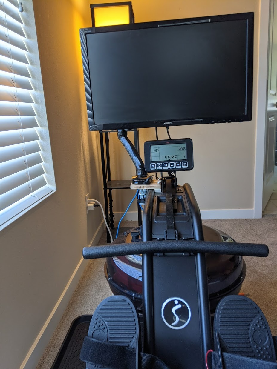 Sunny Health & Fitness Premium Water Rower w/Intensive Dynamic Real-Time Resistance, 300 LB Capacity Flip-able Rowing Machine for Home Training, Optional Free SunnyFit App Connection customer photo 2