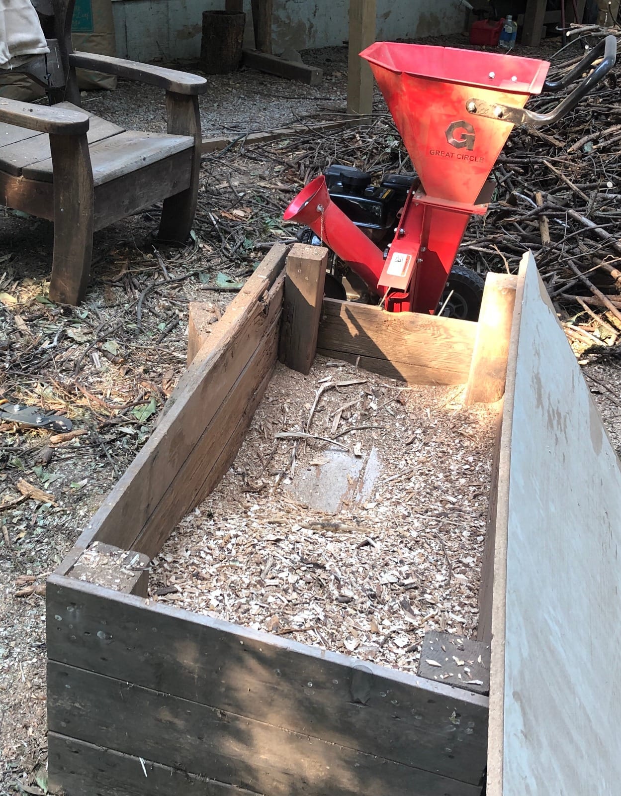 GreatCircleUSA Wood Chipper Shredder Mulcher Heavy Duty Gas Powered 3 in 1 Multi-Function 3