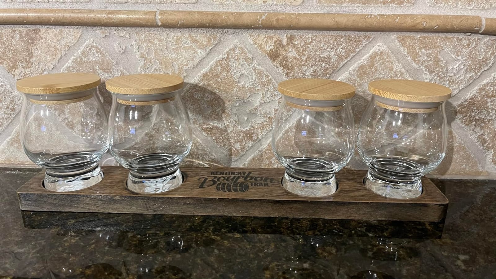 Libbey Signature Kentucky Bourbon Trail Whiskey Tasting Set, Bourbon Whiskey Glasses Set of 4 with Wood Paddle, Luxury, Bourbon Glasses Set customer photo 1