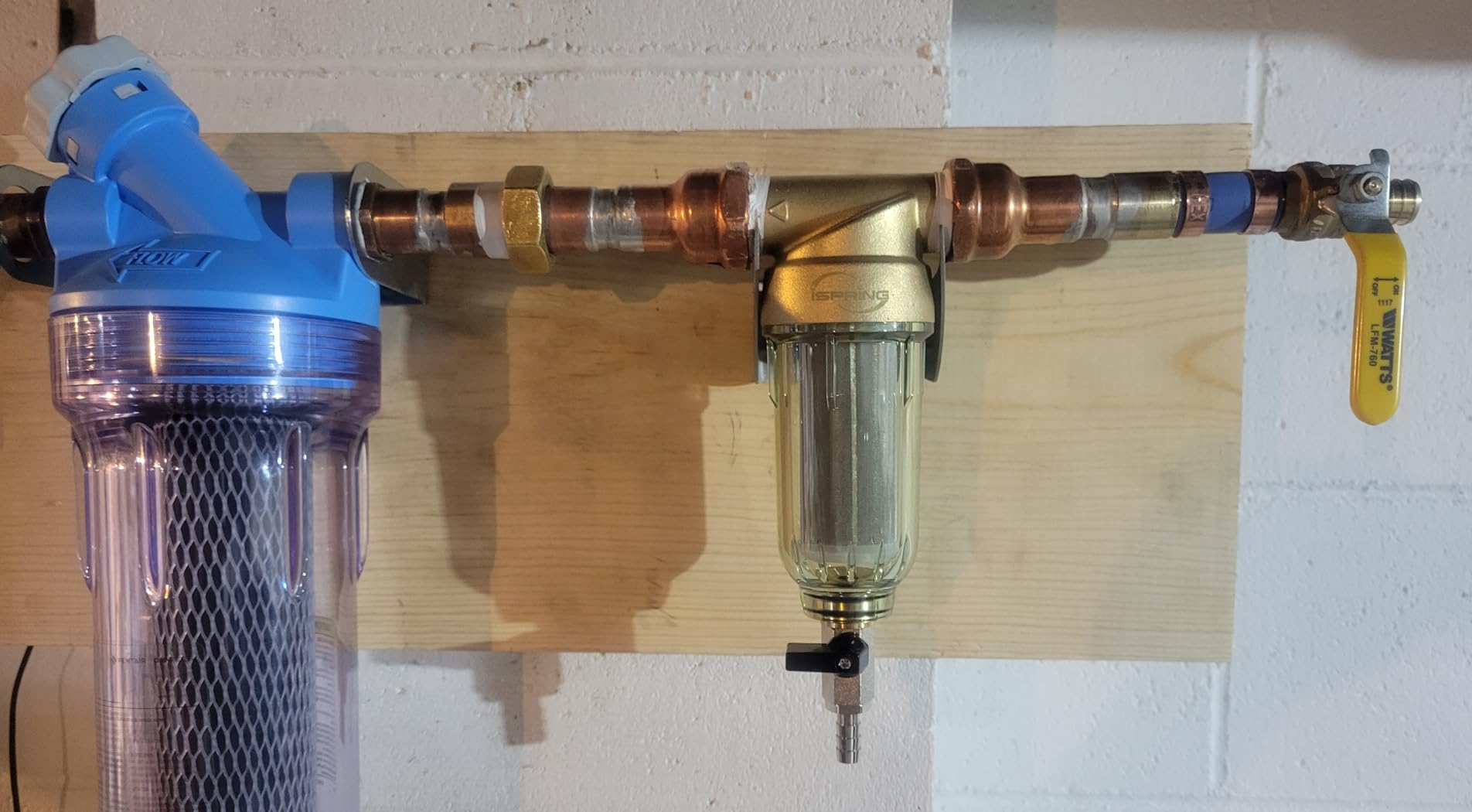 iSpring WSP-50SL Spin Down Sediment Filter, Sediment Buster, 50 Micron | 2-in-1 Whole House Prefilter, Siliphos Scale Inhibitor, Rust and Corrosion Prevention, Flushable Reusable, Lead-Free Brass customer photo 1