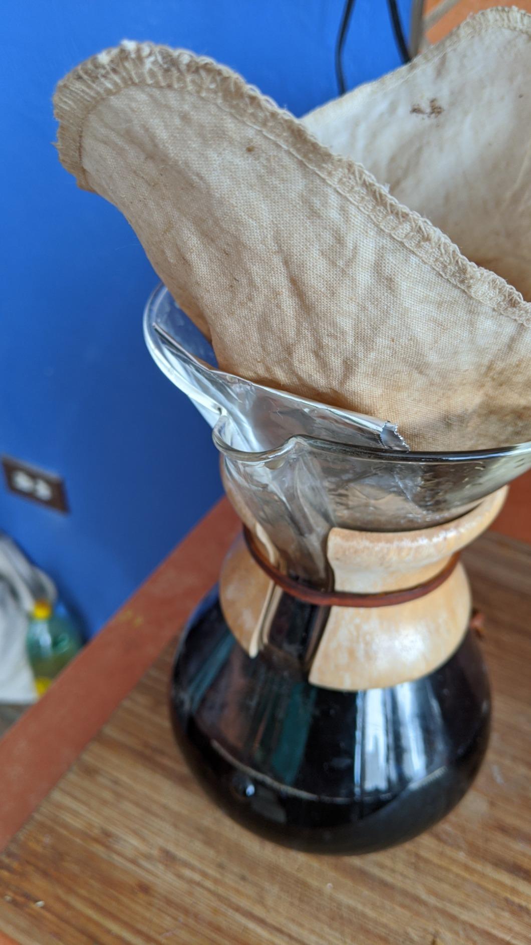 Pour Over Reusable Cloth Coffee Filter - Made in Canada of Hemp and Organic Cotton - Zero Waste, Eco-Friendly customer photo 1