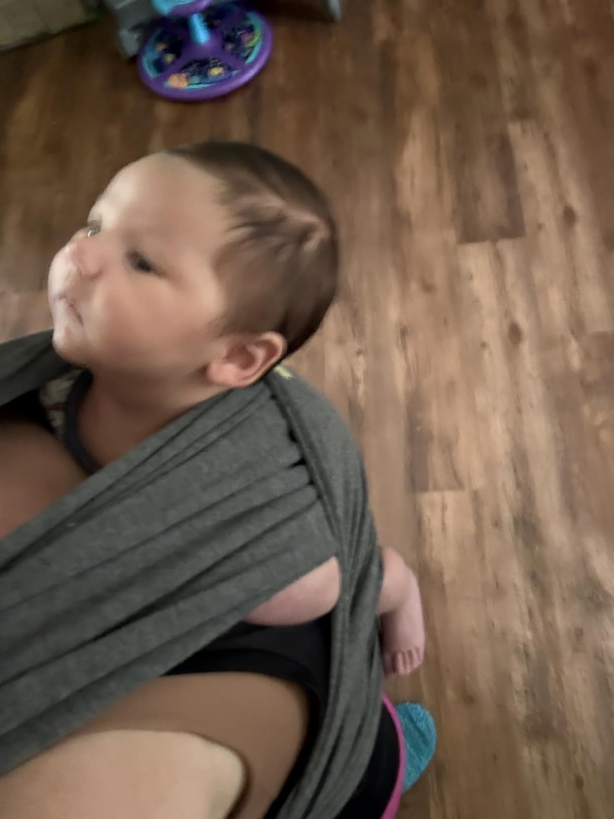 KeaBabies Baby Wrap Carrier, All in 1 Original Baby Carrier (Trendy Black) | Newborn to Toddler Sling, Easy to Wear, Hands Free Bonding, Lightweight, Breathable Infant Wraps customer photo 2