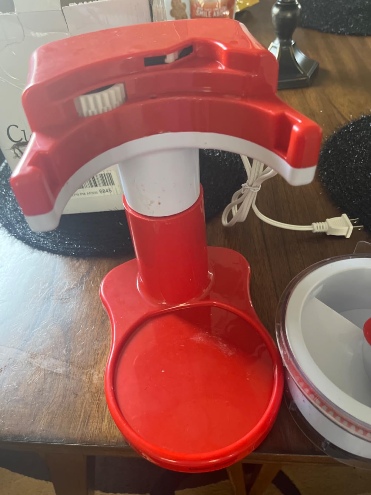 Classic Cuisine Small Shaved Ice Maker, Red, 12
